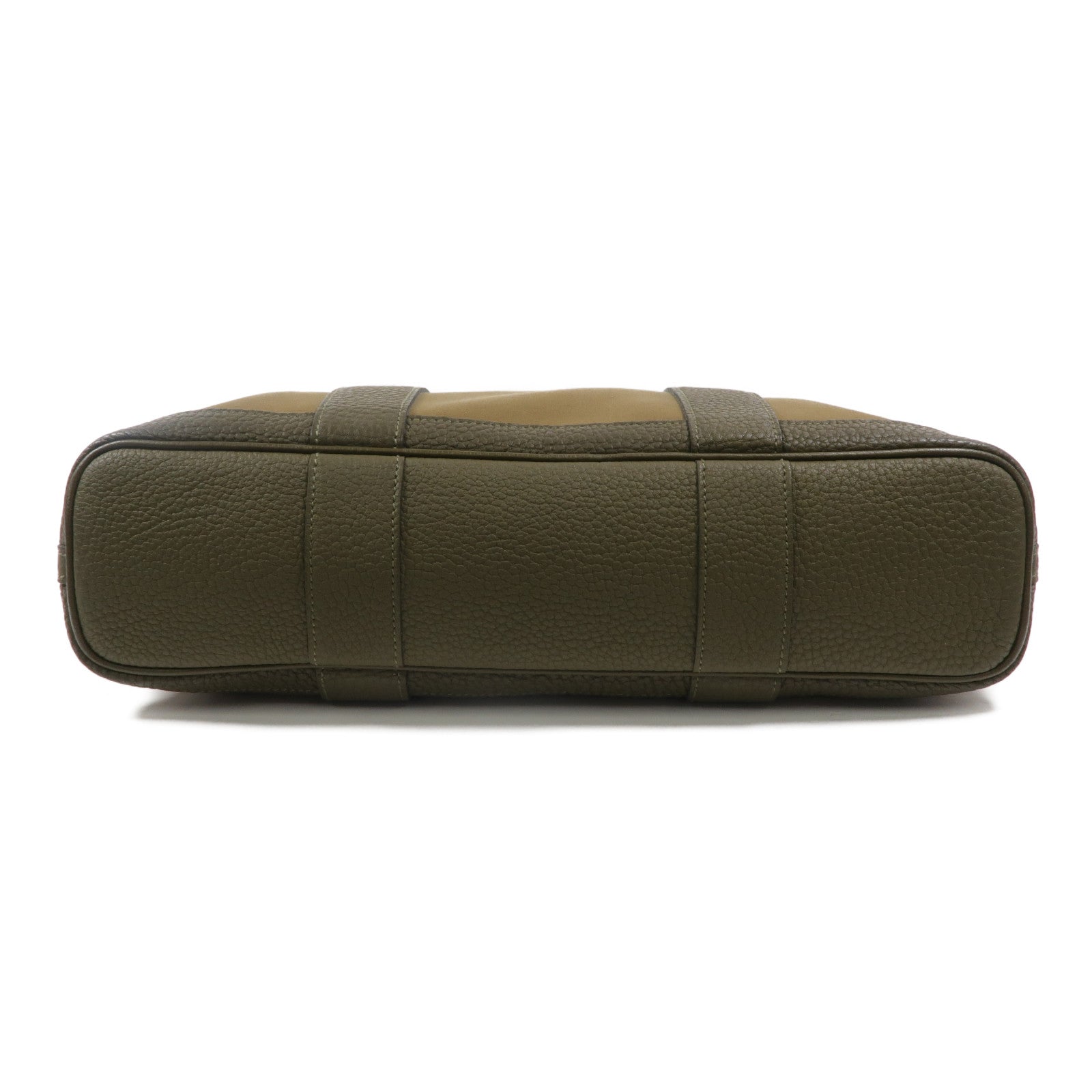 HERMES 帆布Garden File GM手挽袋Vert Olive