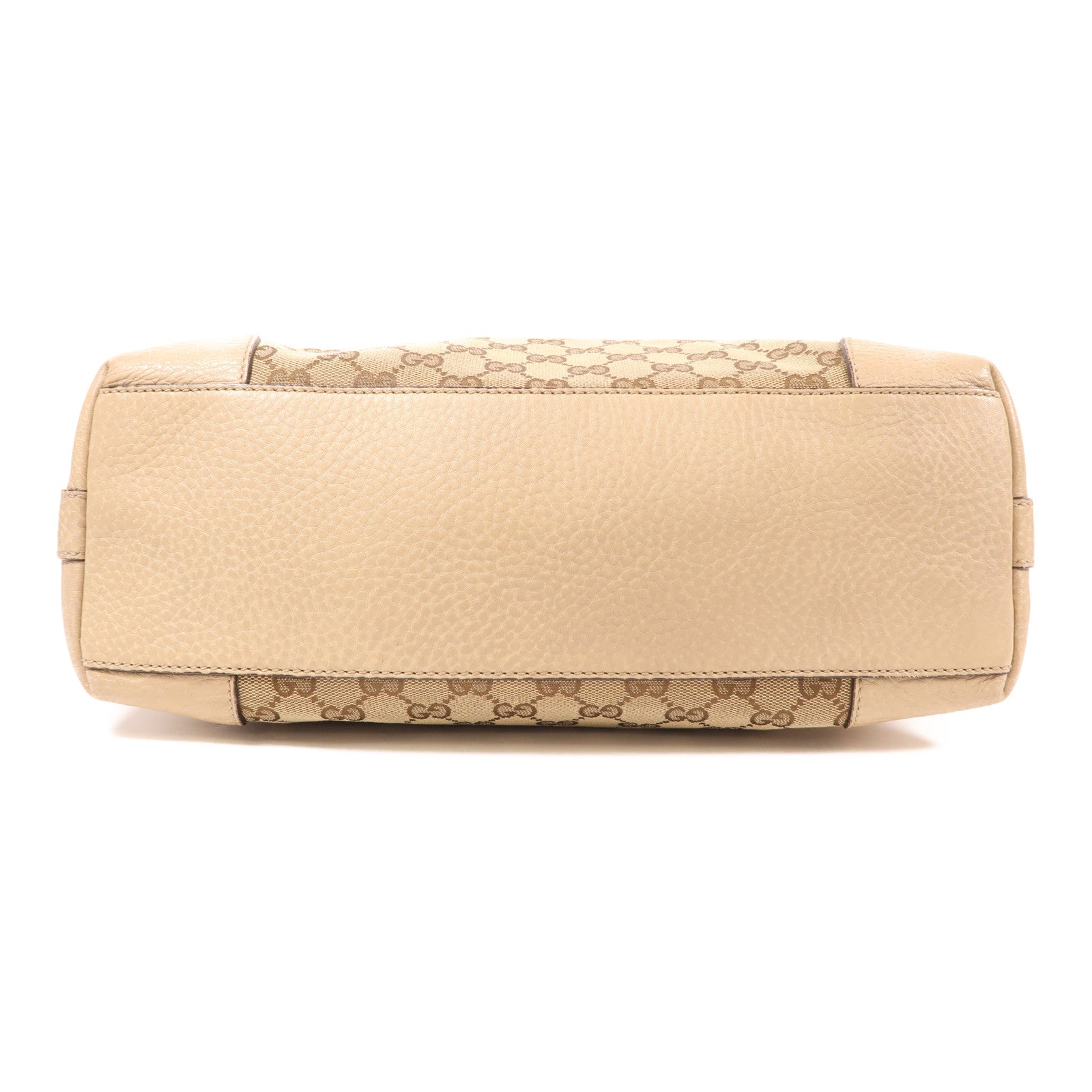 GUCCI 牛皮皮革/帆布2 Way Shoulder Bag金扣手挽肩背兩用袋