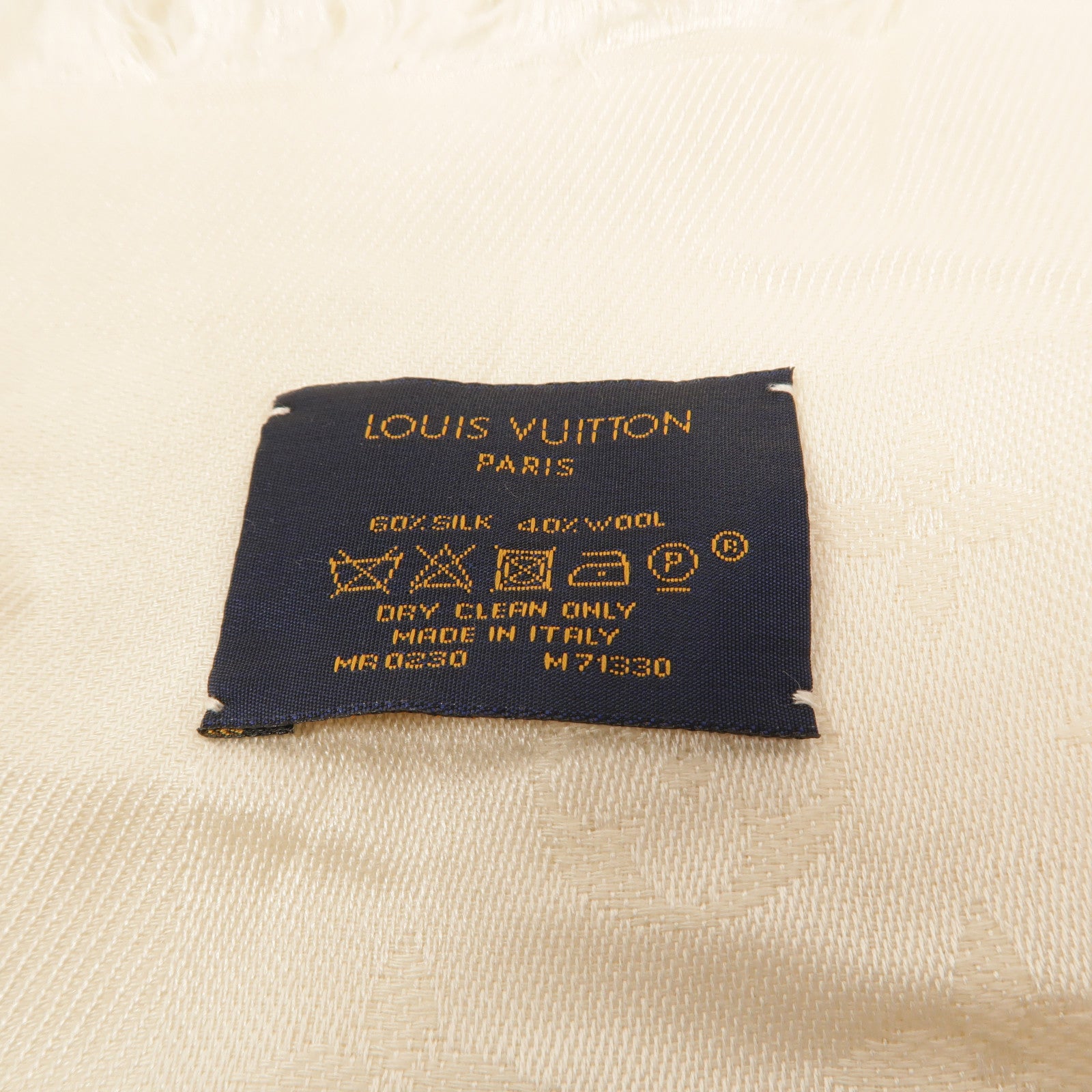 LOUIS VUITTON 羊毛/絲質Monogram Stole 142x142圍巾