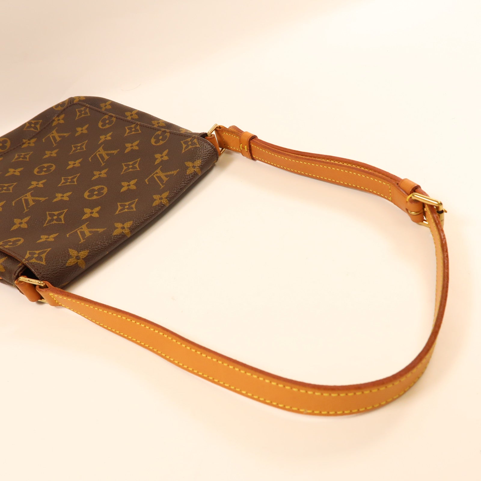 LOUIS VUITTON Monogram Musette Salsa金扣肩背袋啡色