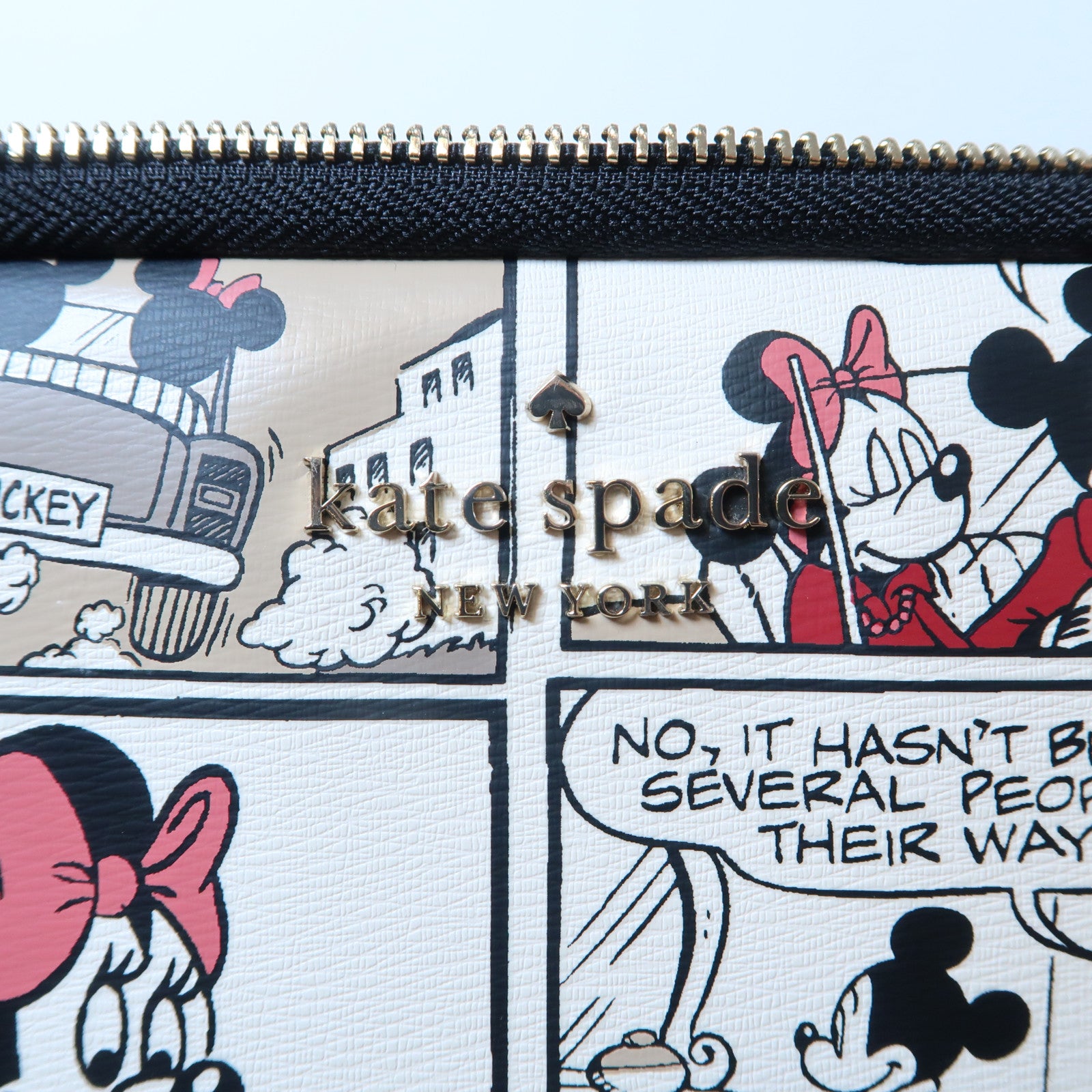 Kate Spade 帆布Pouch金扣手拿包白色/黑色/紅色