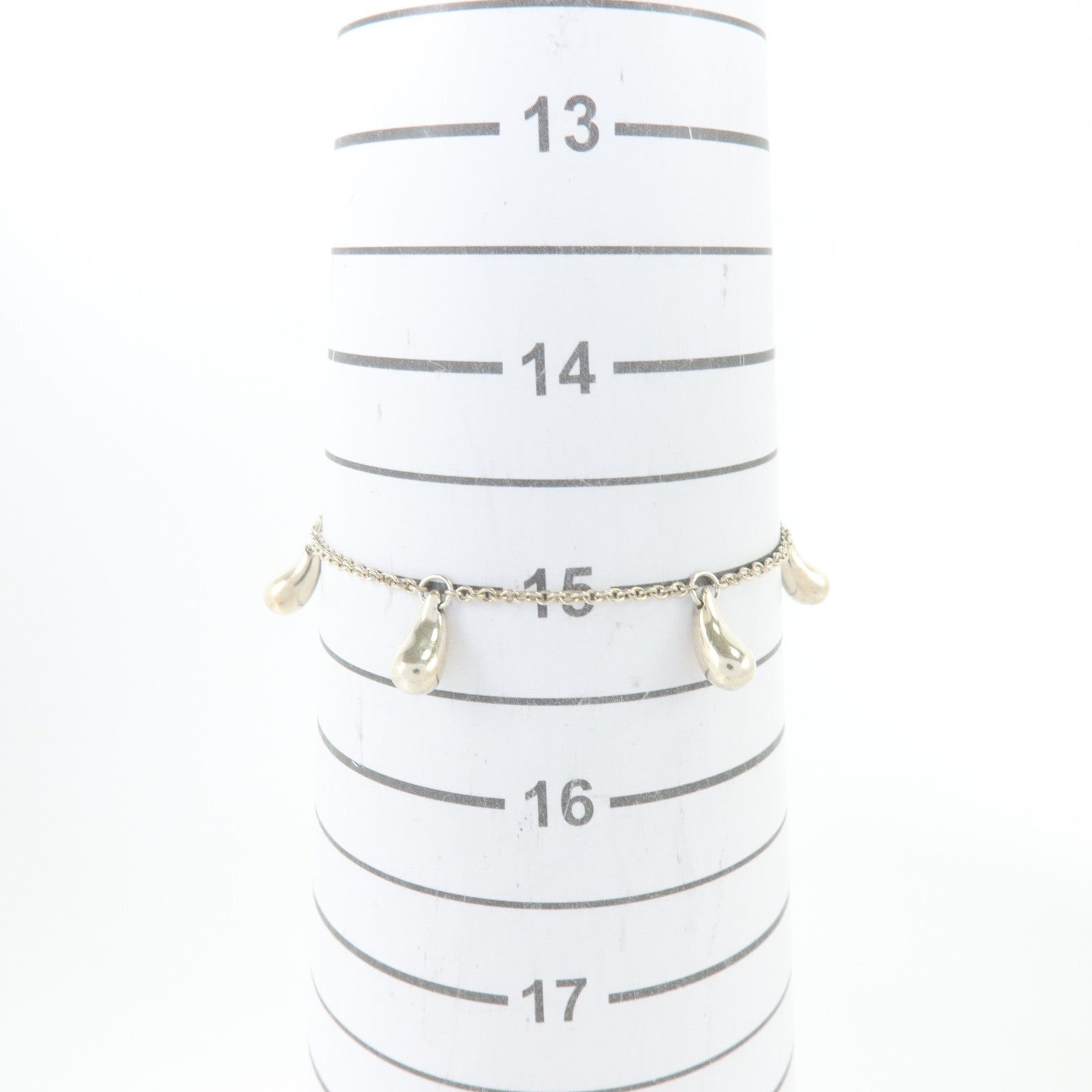 TIFFANY＆CO 925純銀Elsa Peretti Teardrop 5 Bracelet手鏈