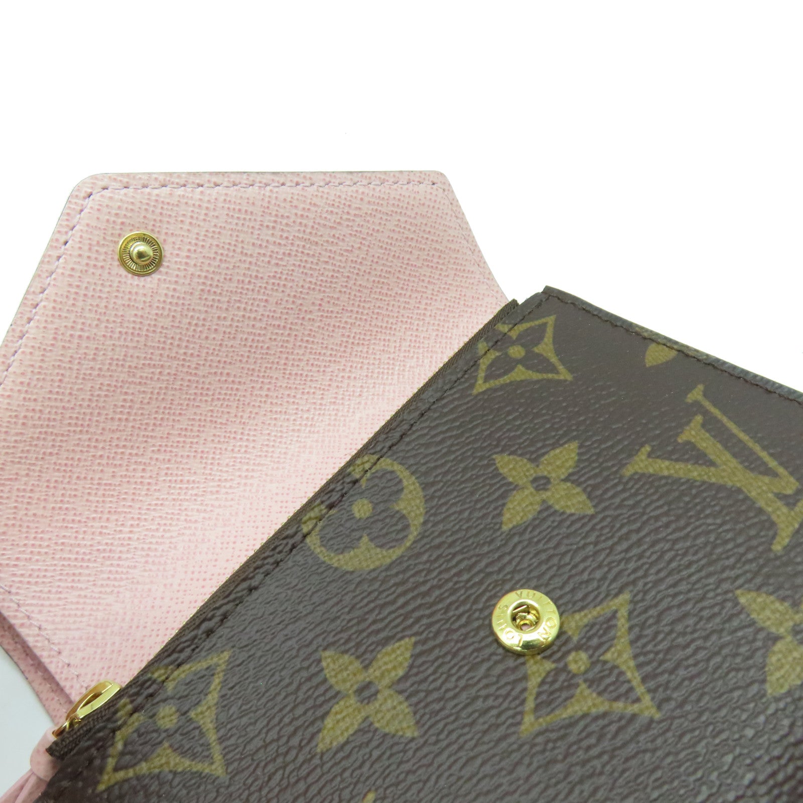 LOUIS VUITTON Monogram Victorine Short Wallet金扣短錢包啡色