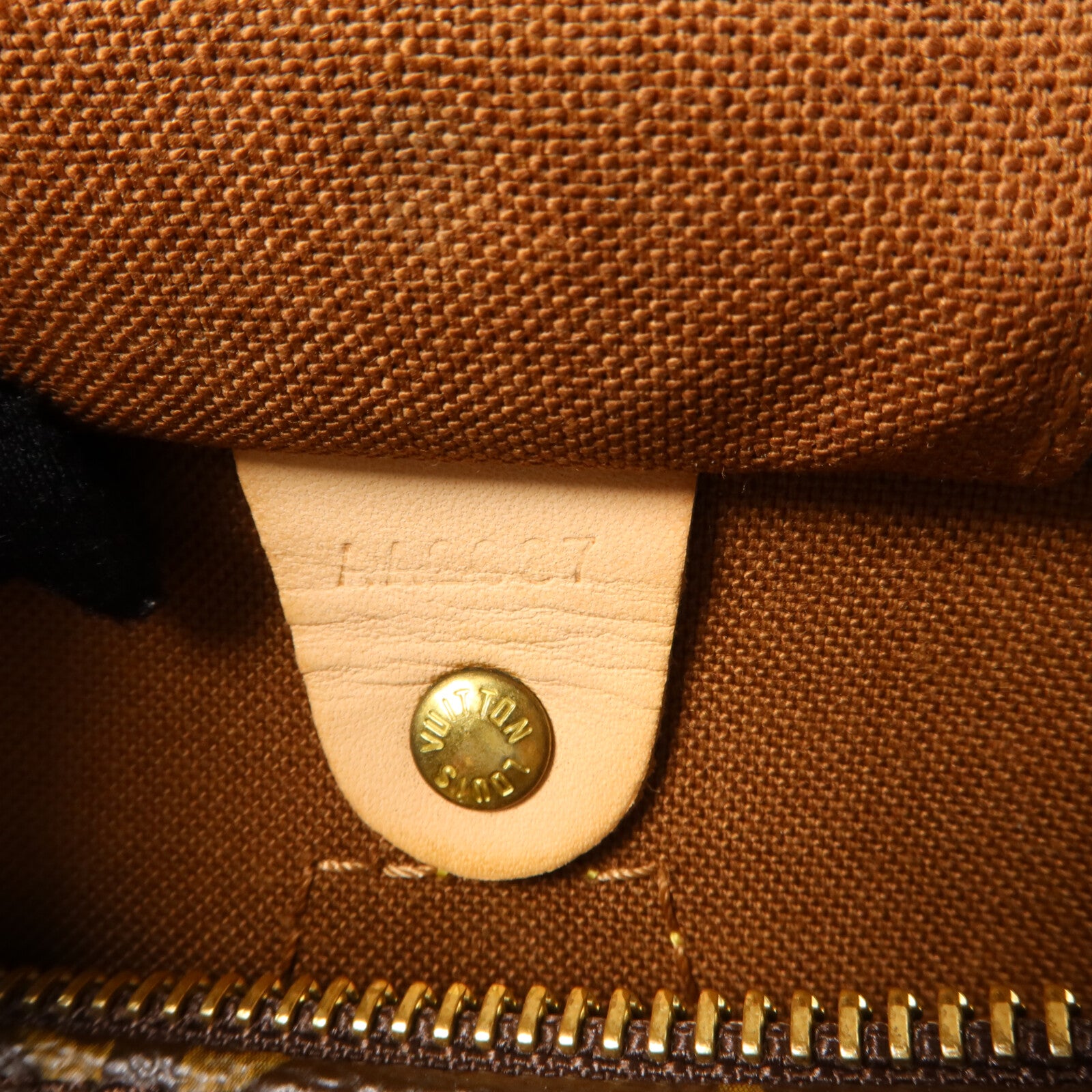 LOUIS VUITTON Monogram Speedy 35金扣手挽袋