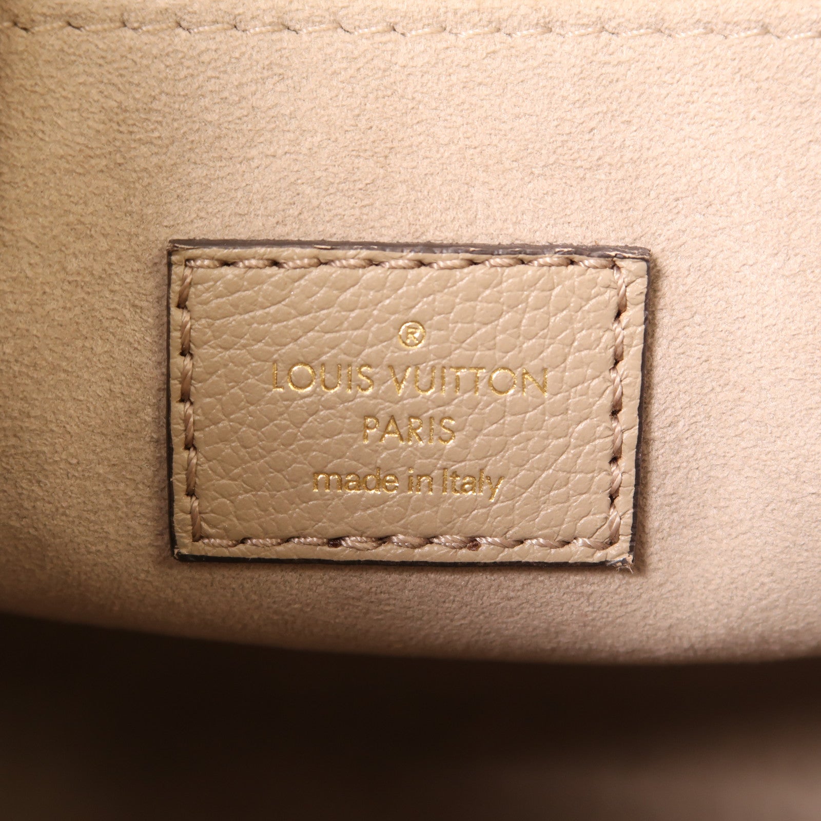 LOUIS VUITTON Monogram Empreinte OnTheGo PM金扣手挽肩背兩用袋灰色