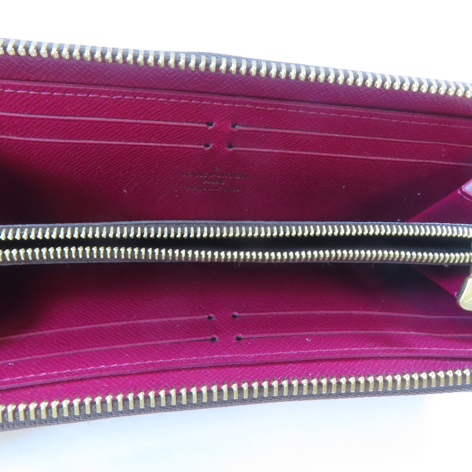 LOUIS VUITTON Monogram Zipper Wallet金扣長錢包啡色