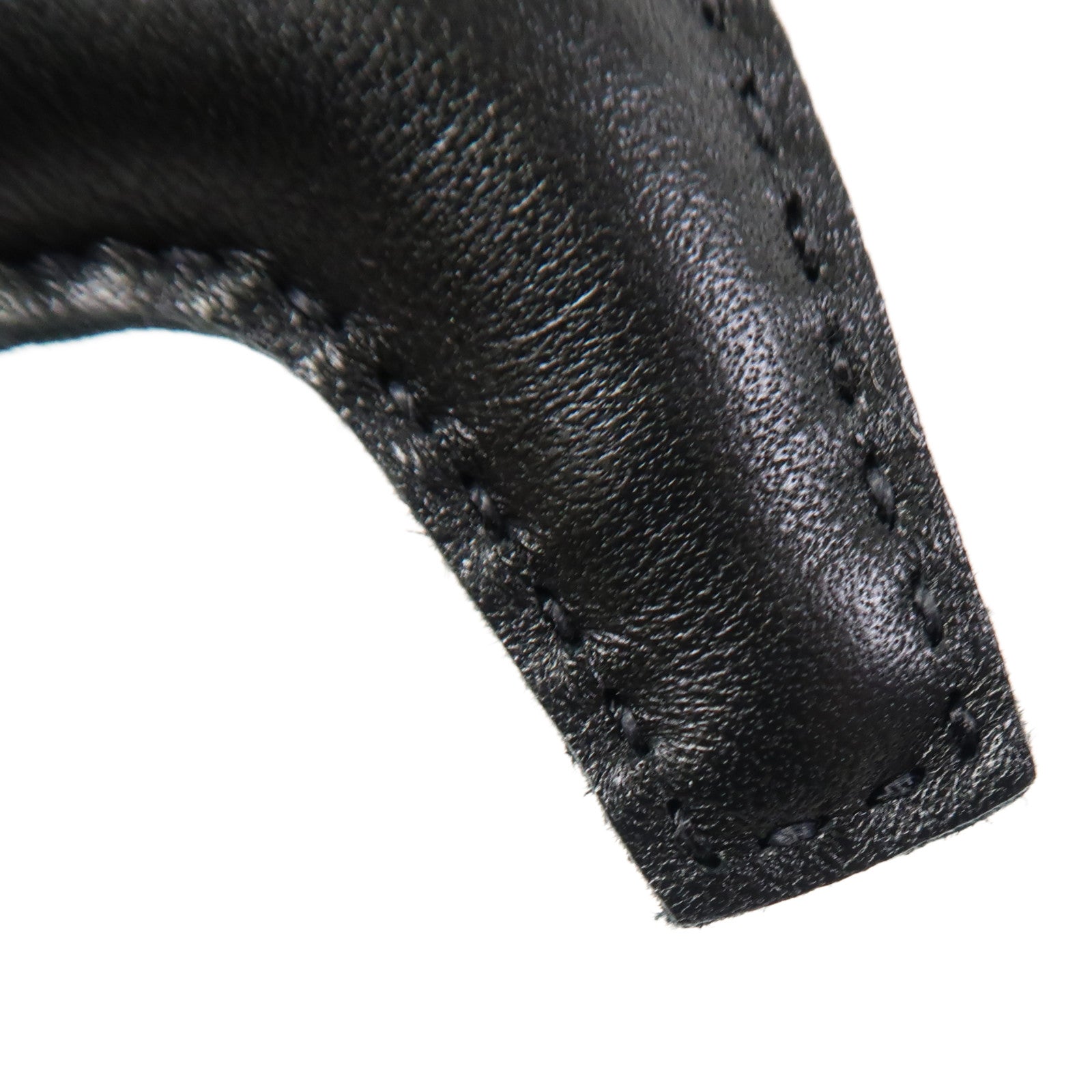 HERMES Swift皮革Rodeo掛飾黑色