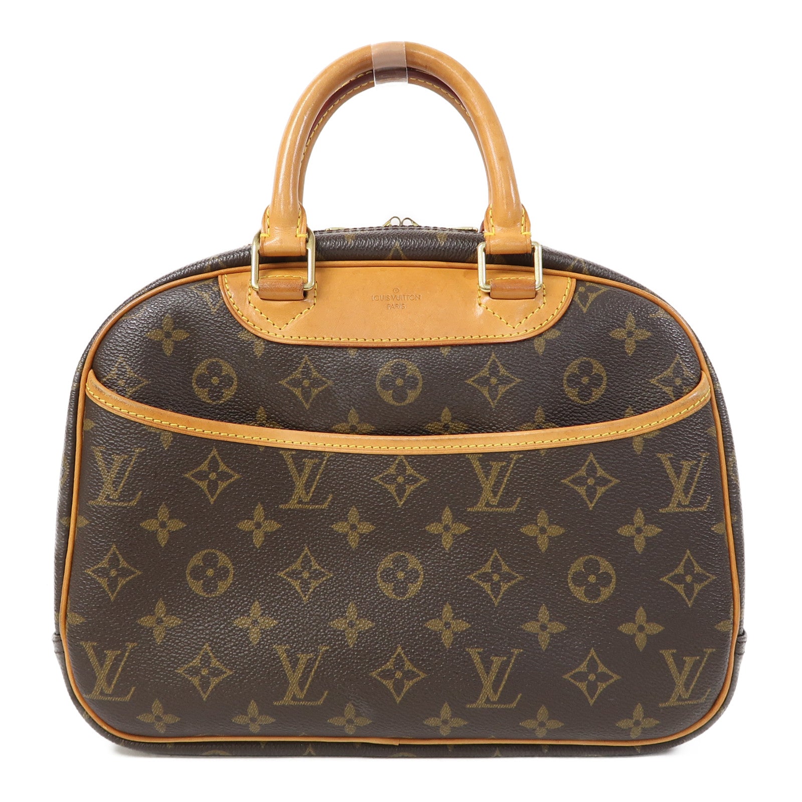 LOUIS VUITTON Monogram Trouville金扣手挽袋啡色