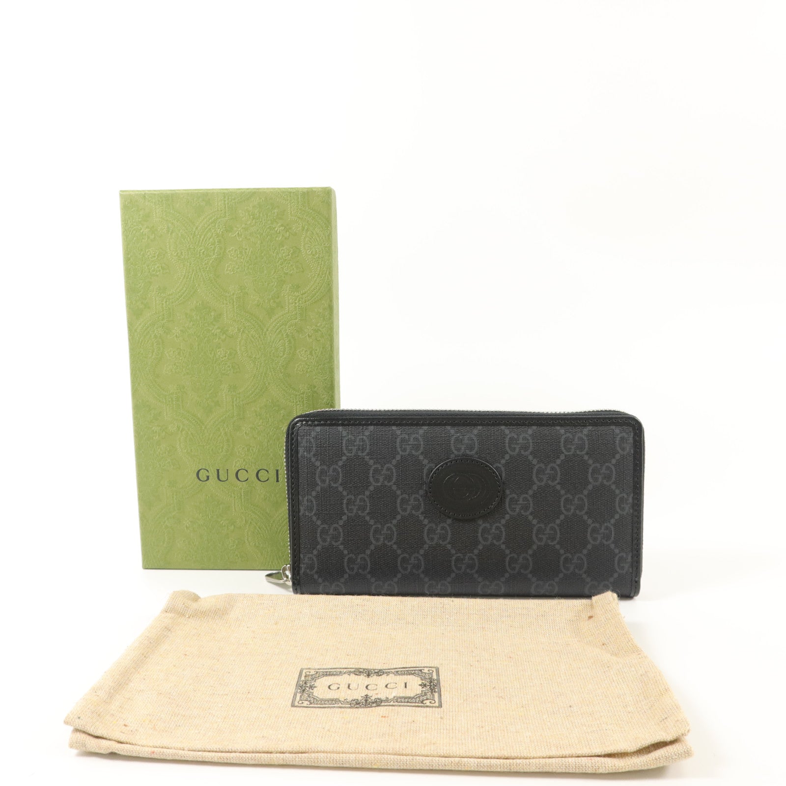 GUCCI 塗層帆布Interlocking G Long Wallet長錢包