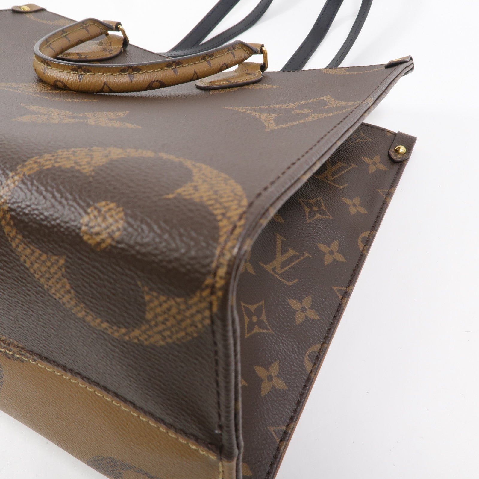 LOUIS VUITTON Monogram Giant On The Go MM金扣手挽肩背兩用袋