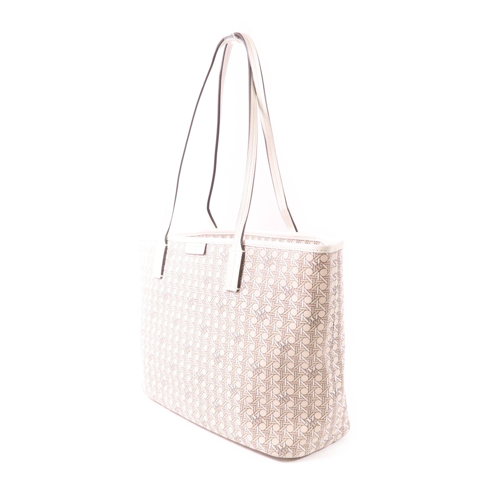 Tory Burch 塗層帆布Tote Bag金扣肩背袋