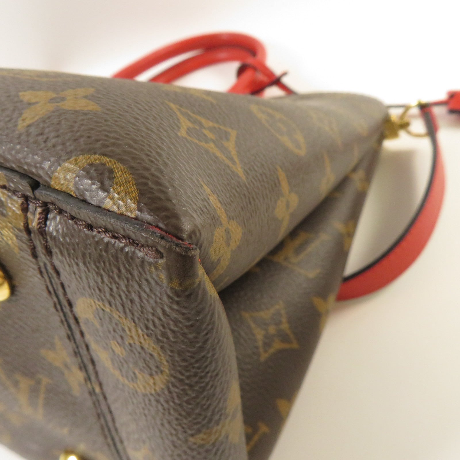 LOUIS VUITTON 【激減優惠】Monogram Flower Tote Bag金扣手挽肩背兩用袋啡色