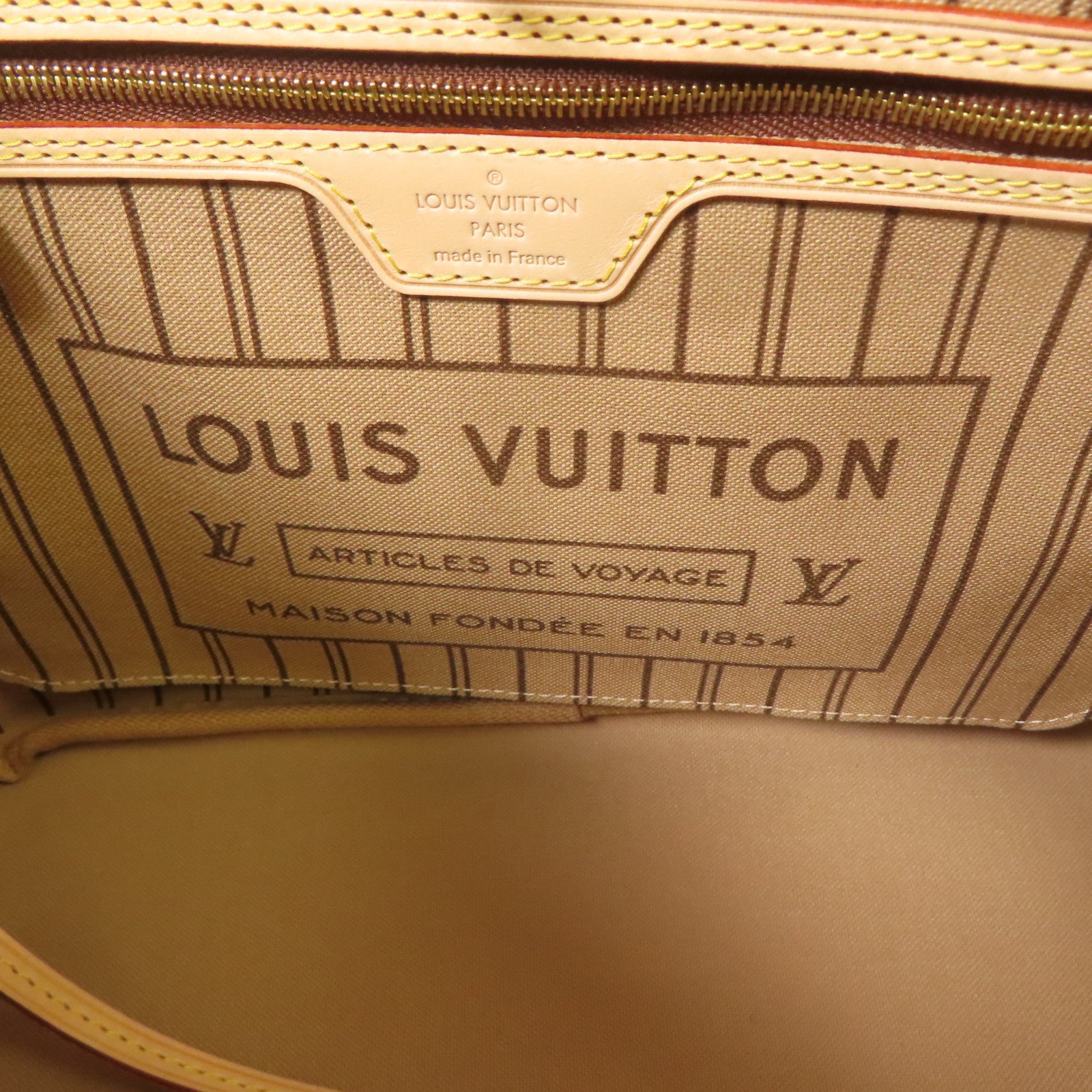 LOUIS VUITTON Monogram Neverfull PM金扣手挽袋啡色