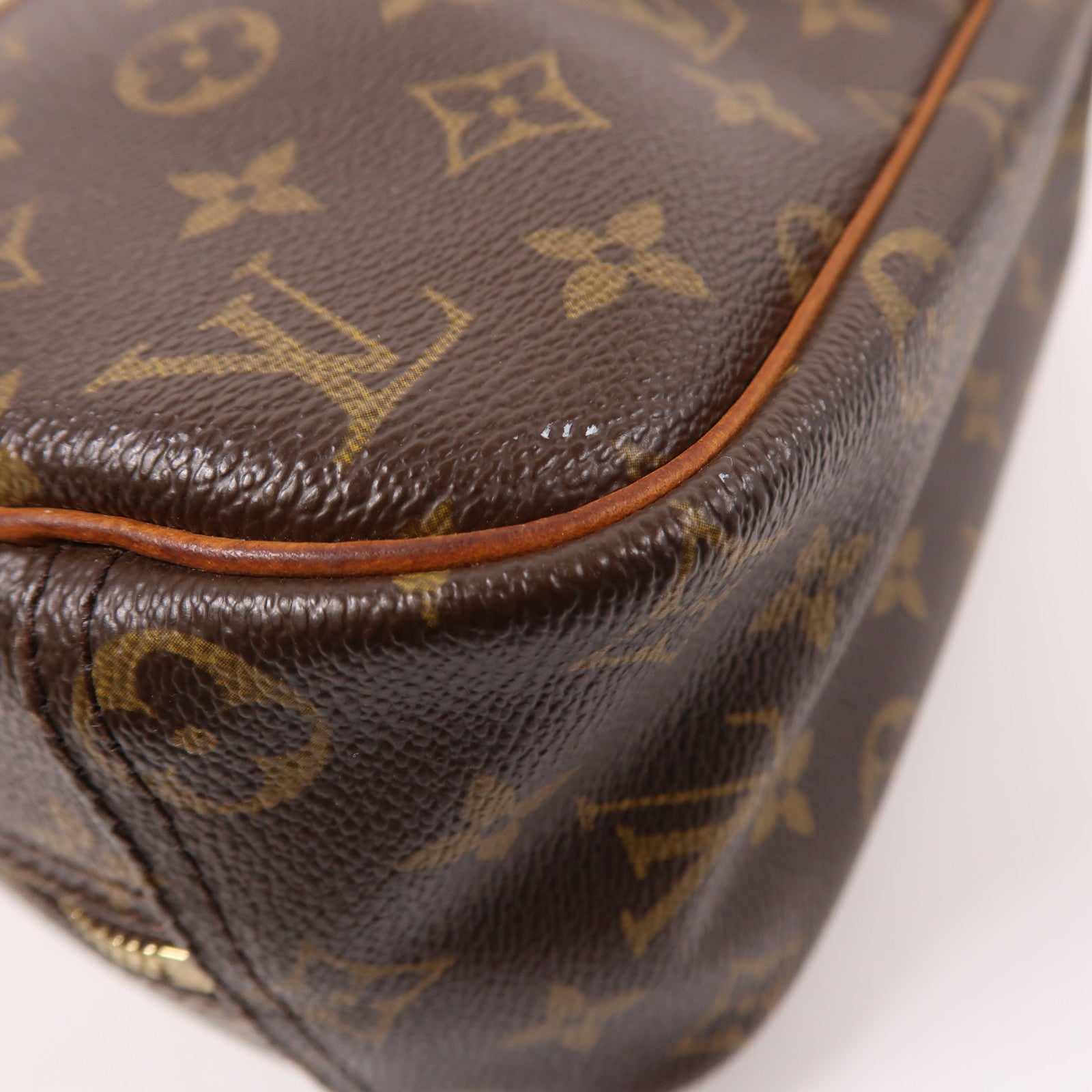 LOUIS VUITTON LV GHW Trouville Hand Bag M42228 Monogram Brown