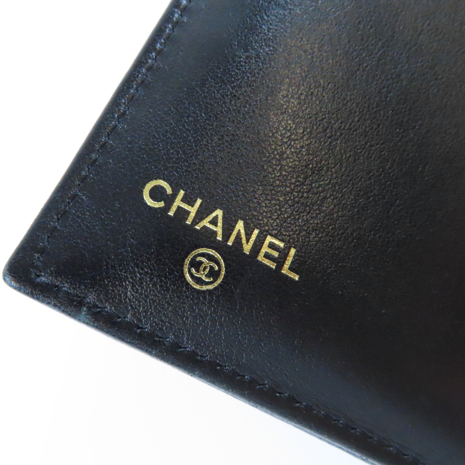 CHANEL **【激減優惠】Caviar皮革Long Wallet金扣長錢包黑色