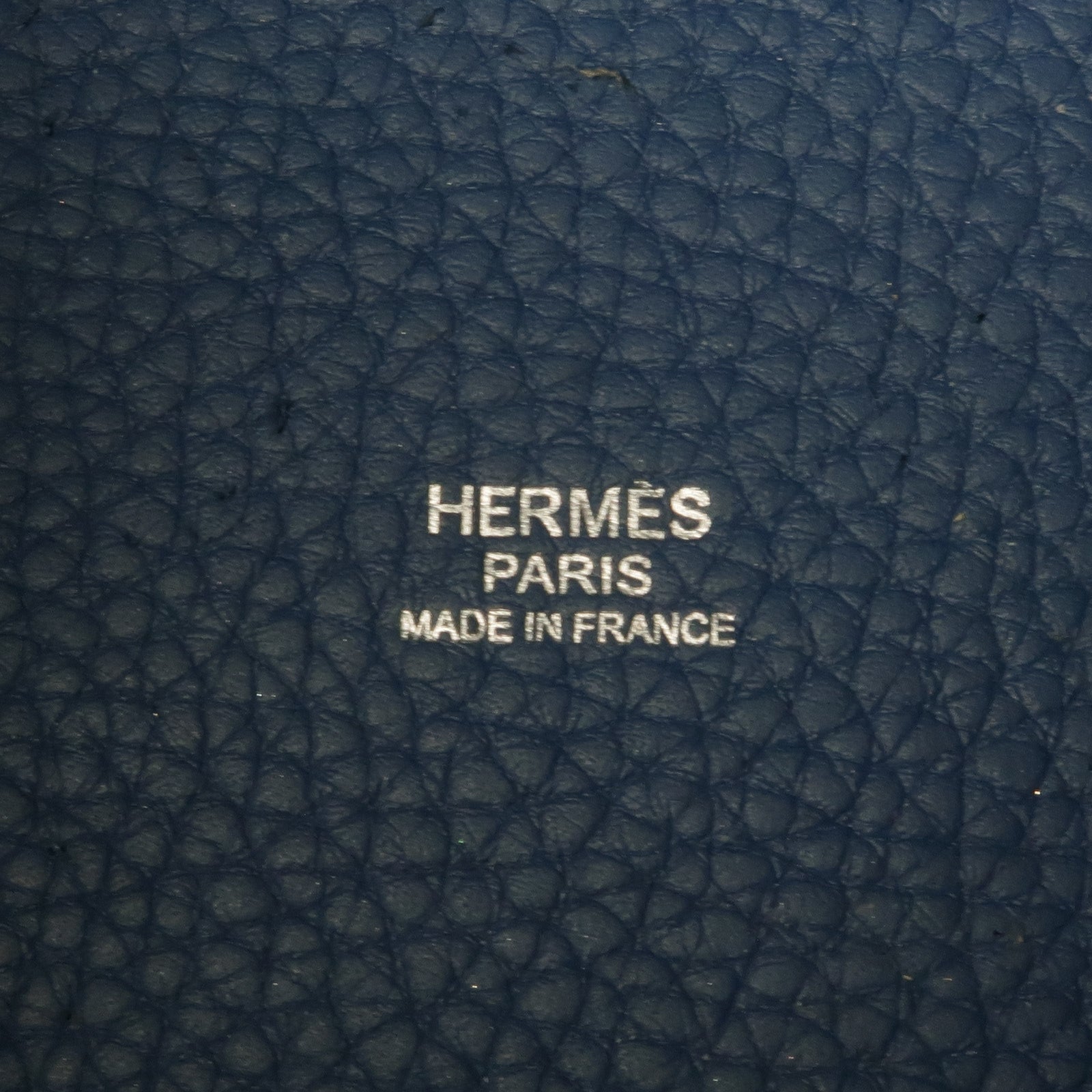 HERMES Clemence皮革Picotin MM銀扣手挽袋Cobalt