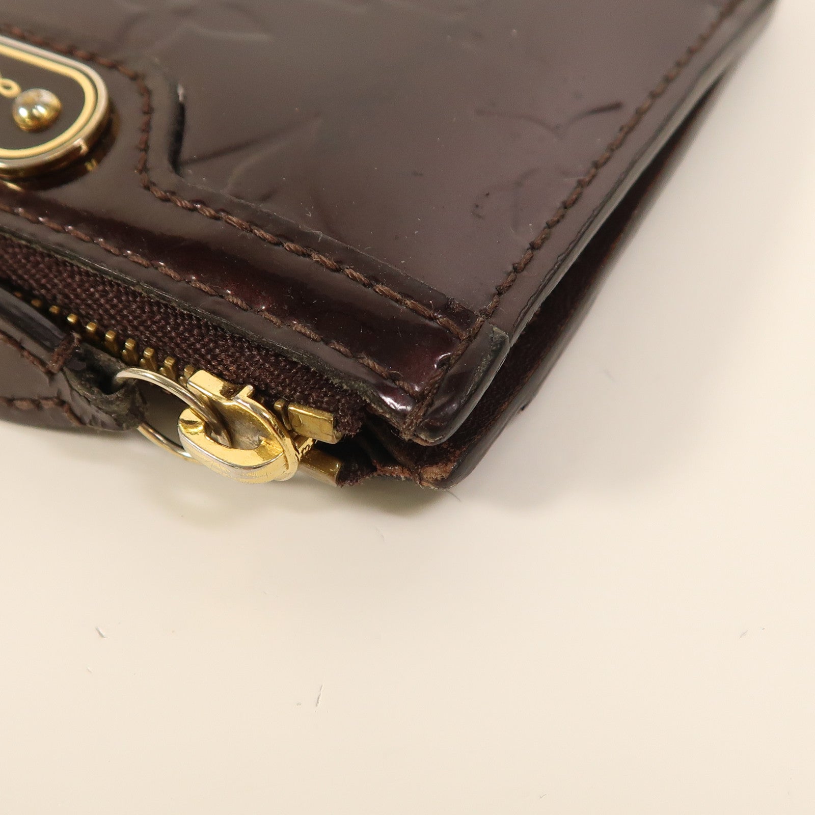 LOUIS VUITTON Monogram Vernis Coin Purse金扣零錢包