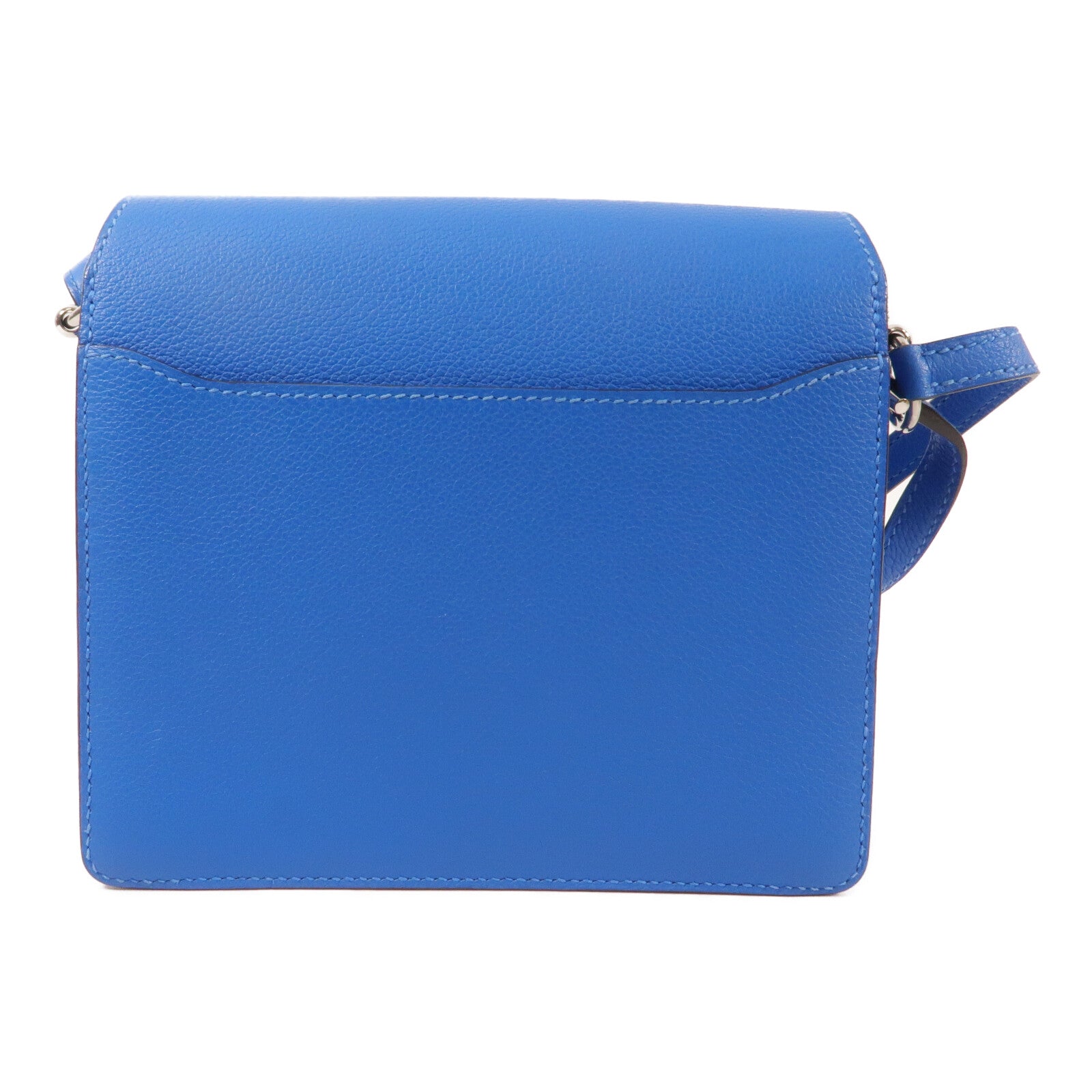 HERMES Evercolor皮革Roulis Mini肩背袋Bleu Hydra
