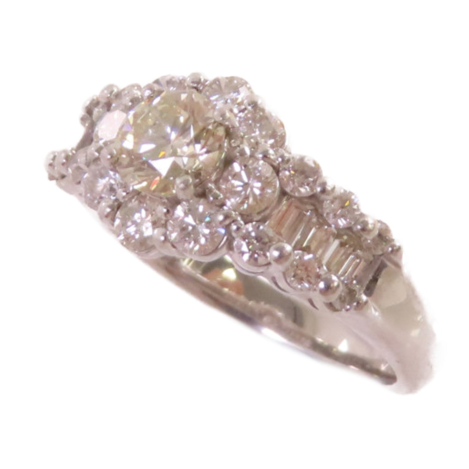 JEWELRY PT900鉑金/0.564ct鑽石/1.0ct鑽石Diamond Ring戒指US#6