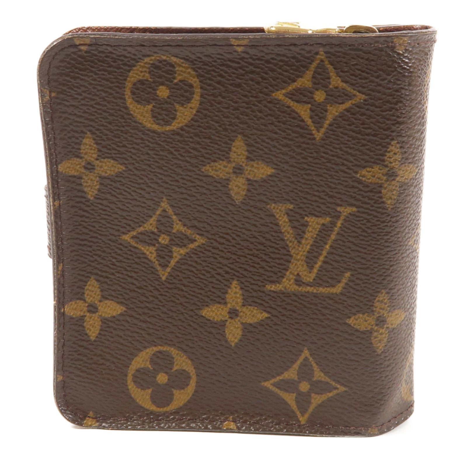 LOUIS VUITTON Monogram Compact Zip金扣錢包