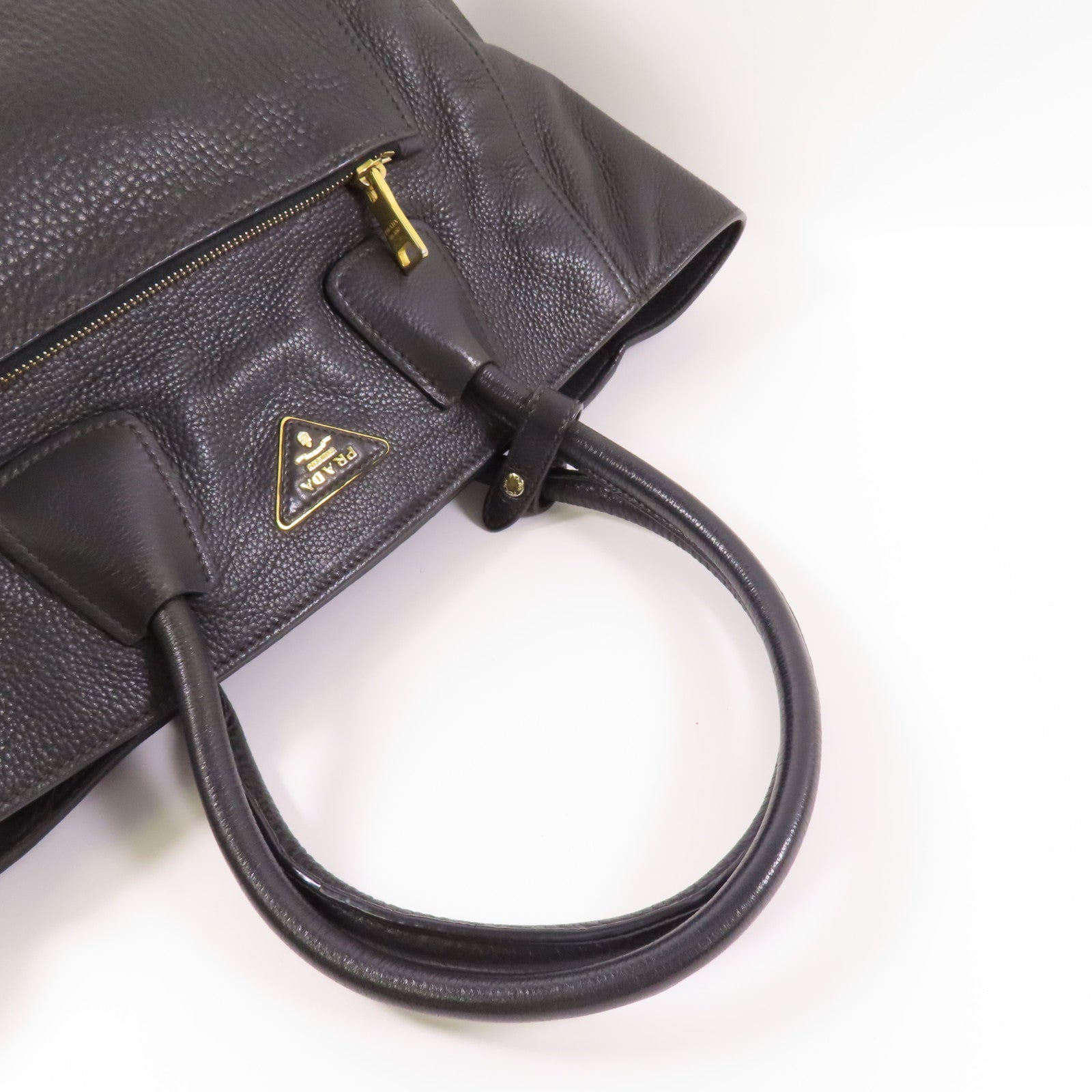 PRADA 牛皮皮革2 Way Bag金扣手挽肩背兩用袋