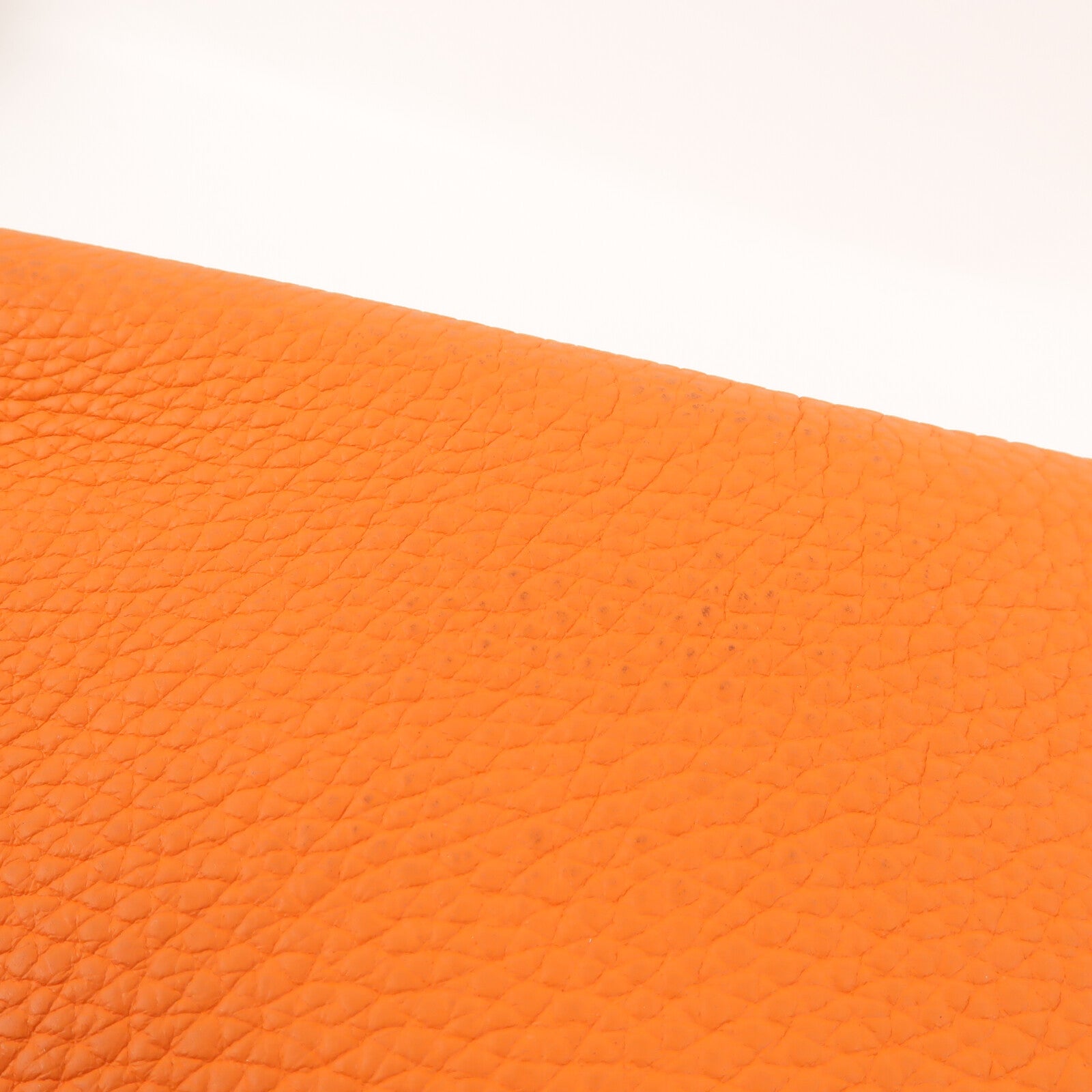 HERMES Clemence皮革Bolide 31手挽袋Orange