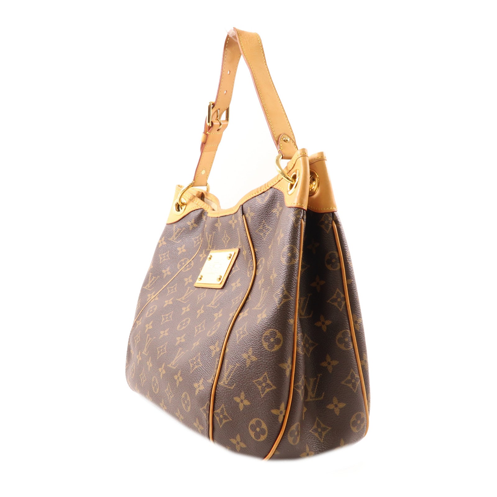 LOUIS VUITTON Monogram Galliera PM金扣肩背袋棕色