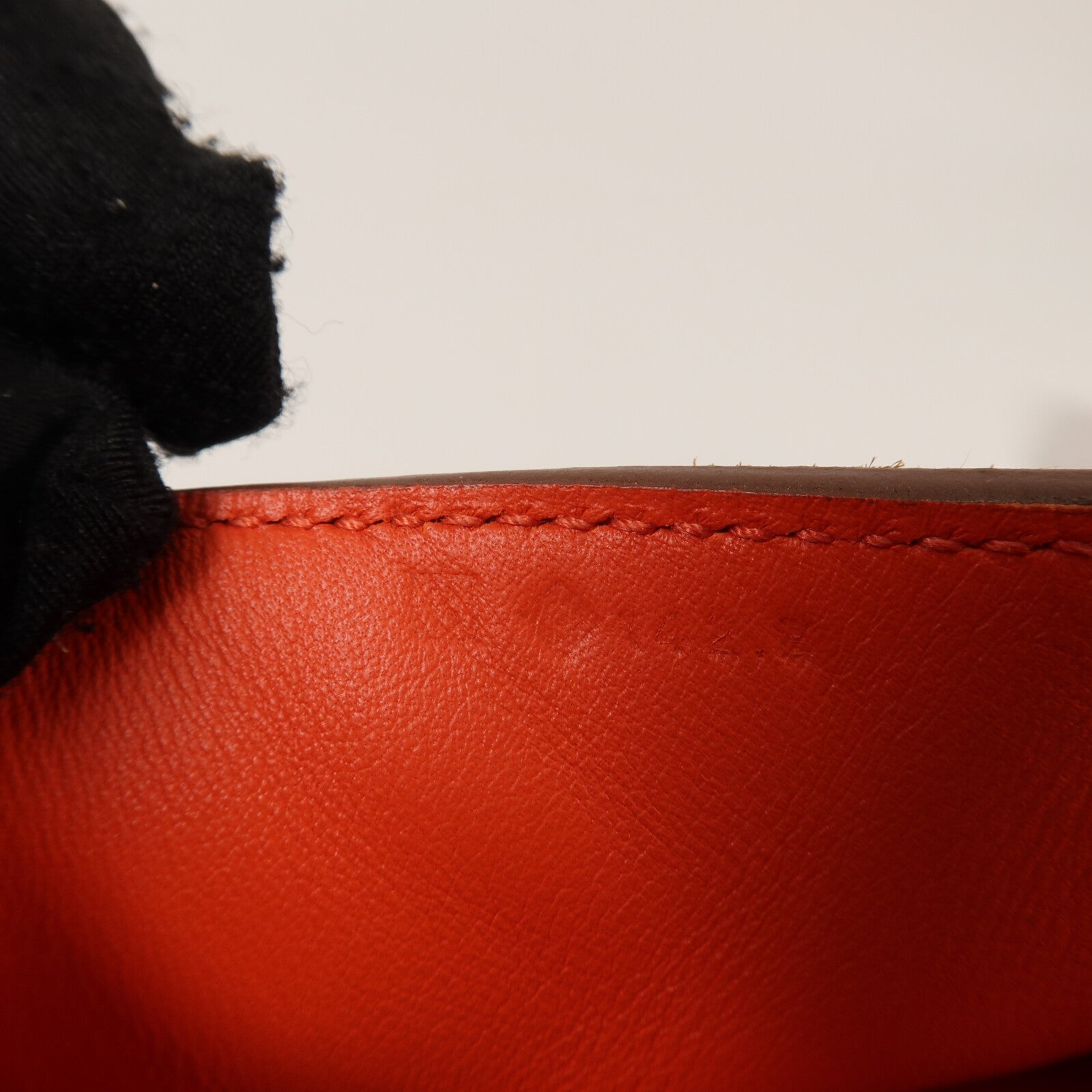 HERMES Veau Doblis/Swift皮革Tool Box 26手挽肩背兩用袋Capucine/Chamois