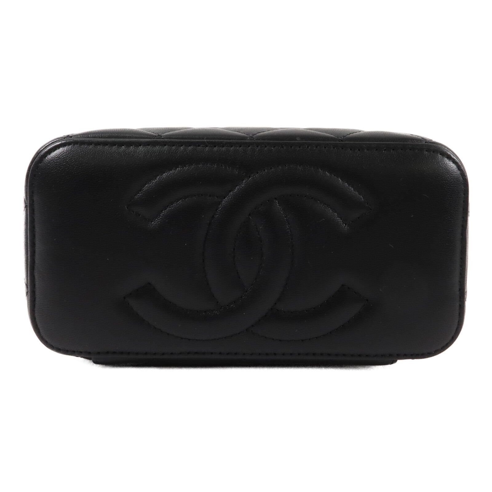 CHANEL 羊皮皮革Handle Vanity Case鏈帶手挽肩背兩用袋
