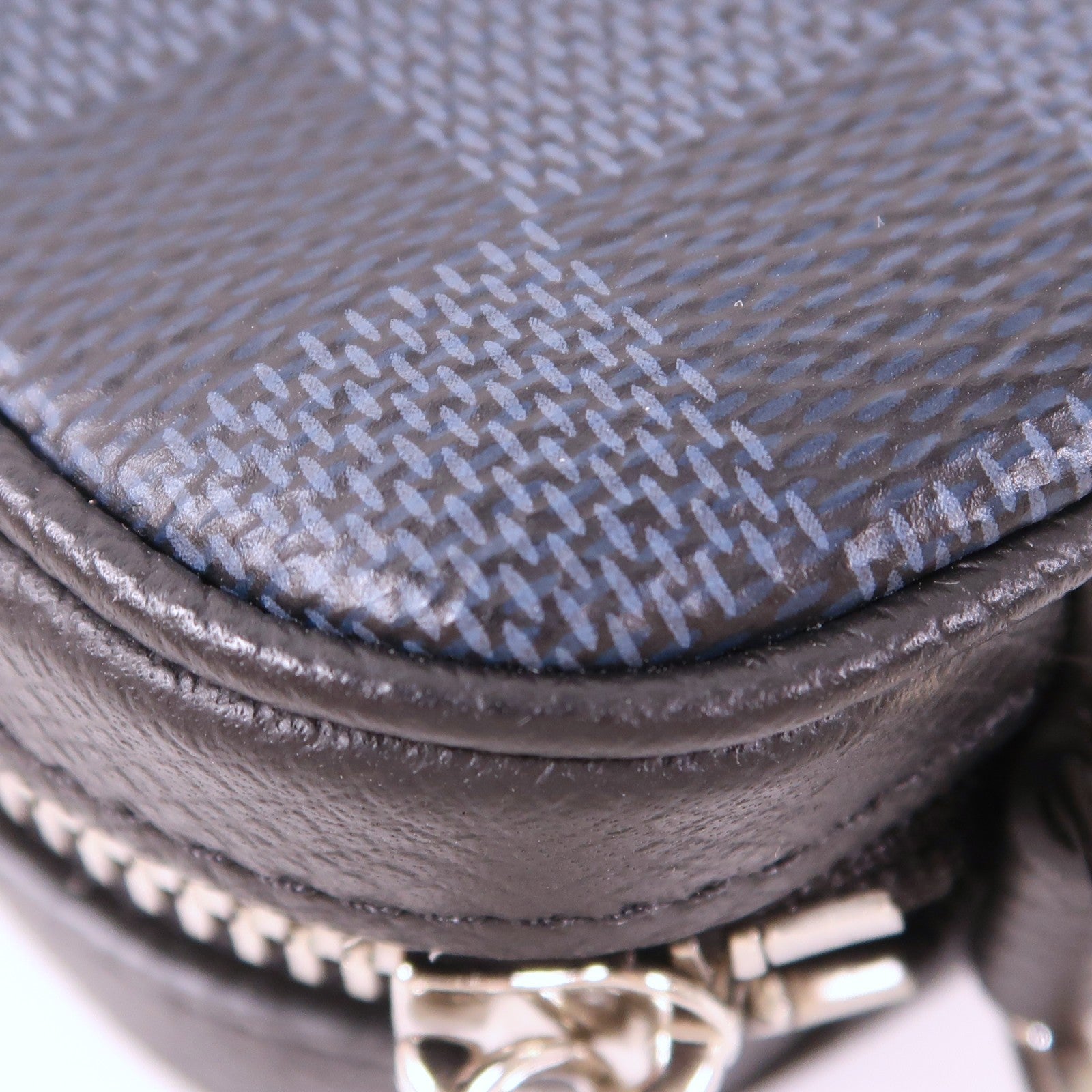 LOUIS VUITTON Damier Cobalt Zippy Soft銀扣手拿包