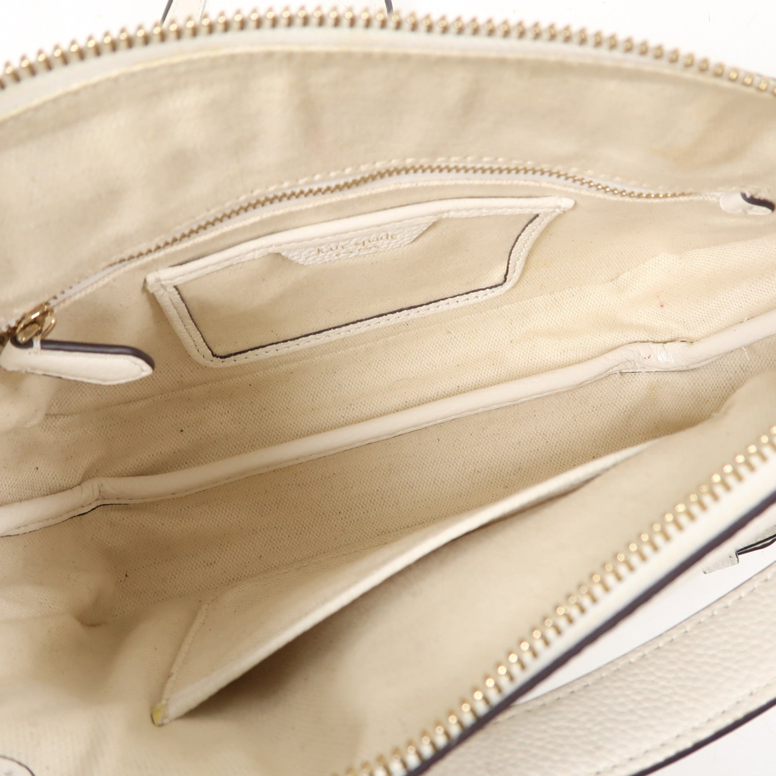 Kate Spade 牛皮皮革2 Way Shoulder Bag銀扣手挽肩背兩用袋白色