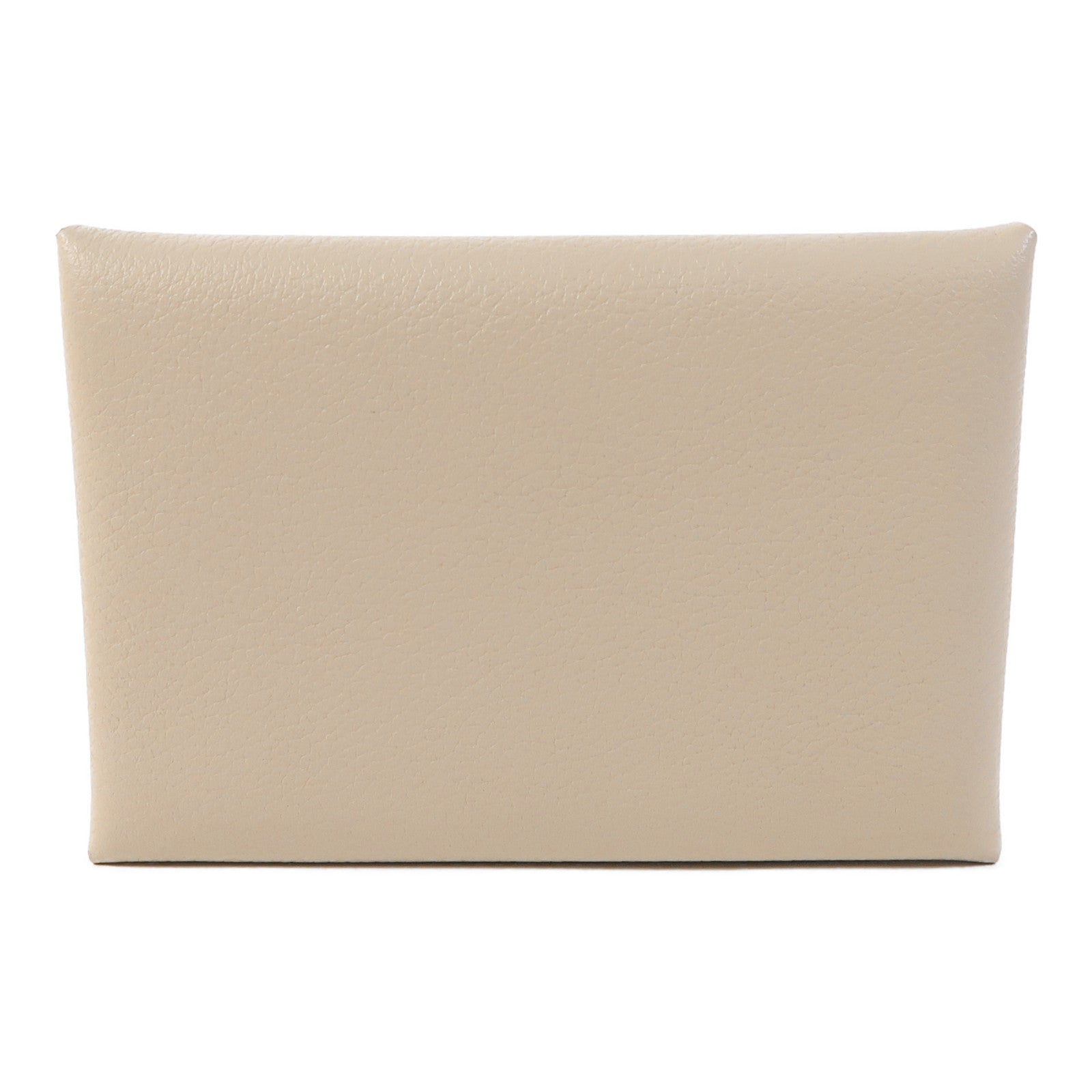 HERMES PHW Calvi Duo Card Case Evercolor Leather Beton