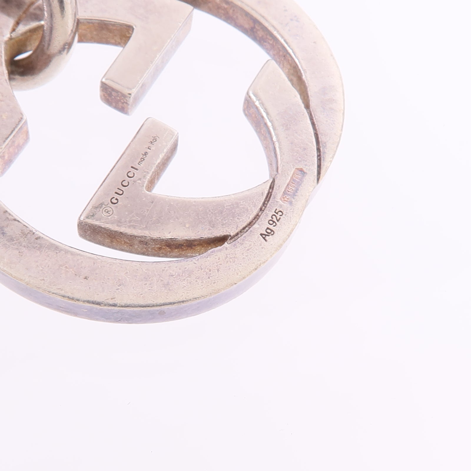GUCCI 925純銀Double G Key Ring鑰匙圈
