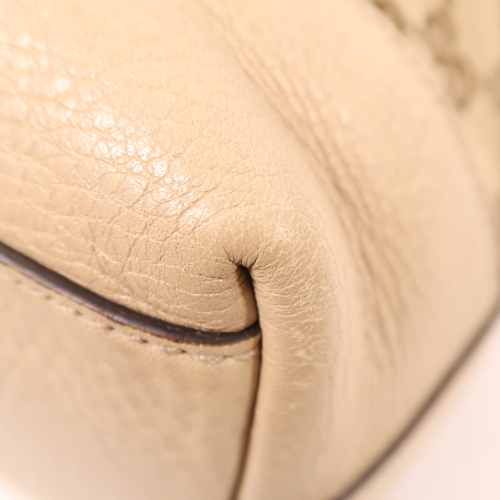 GUCCI 牛皮皮革/帆布2 Way Shoulder Bag金扣手挽肩背兩用袋
