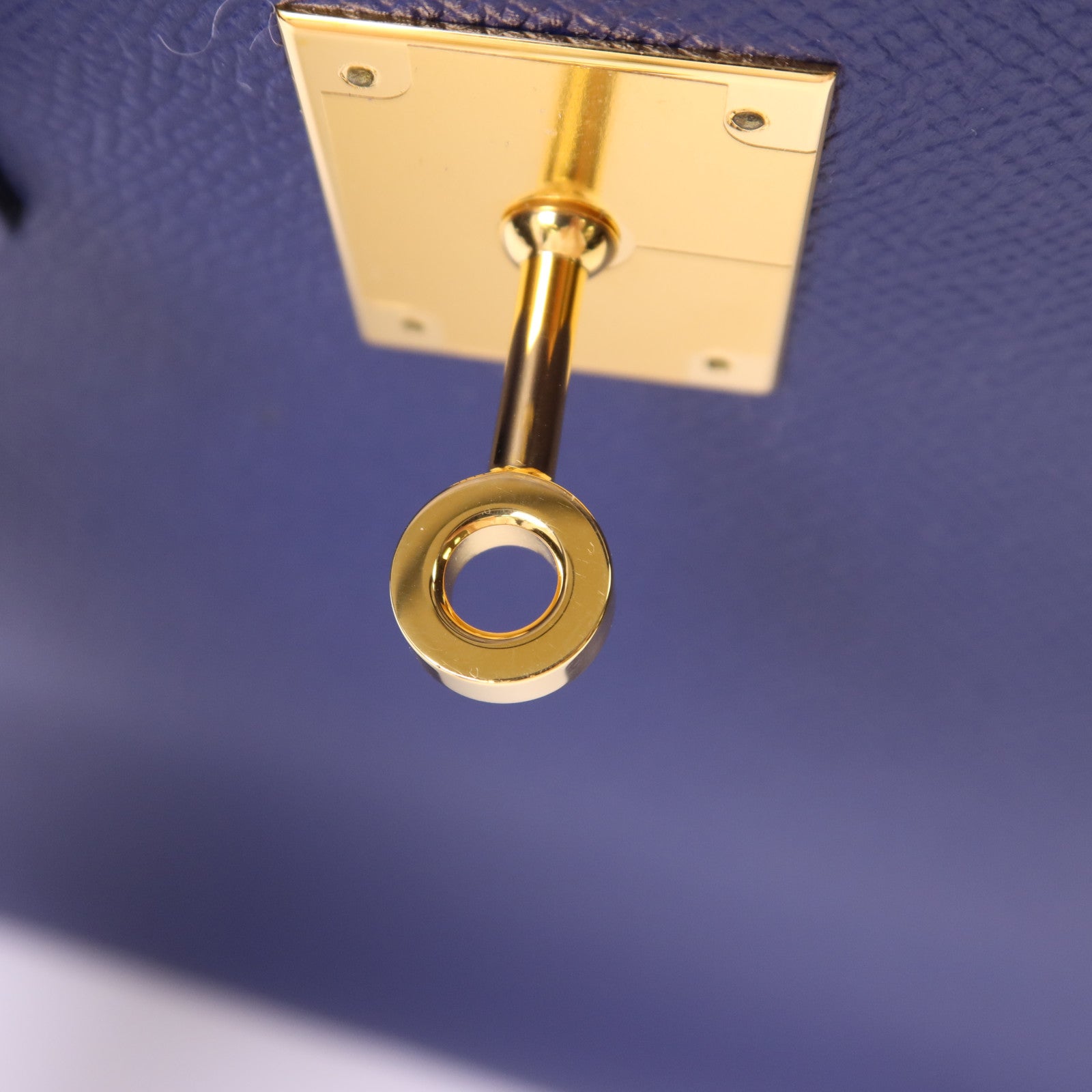 HERMES Epsom皮革Birkin 30金扣手挽袋Bleu Saphir