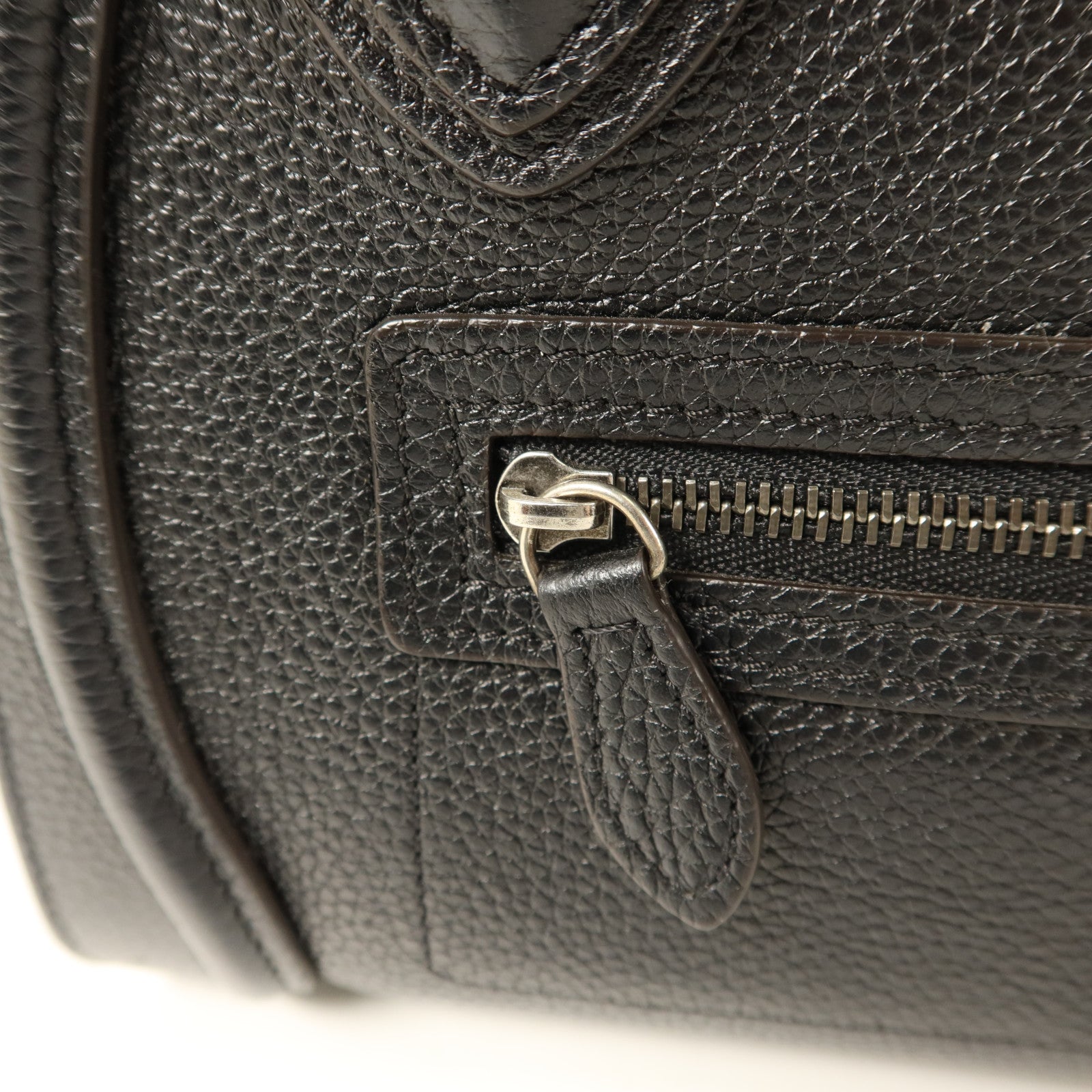 CELINE 牛皮皮革Nano Luggage銀扣手挽肩背兩用袋