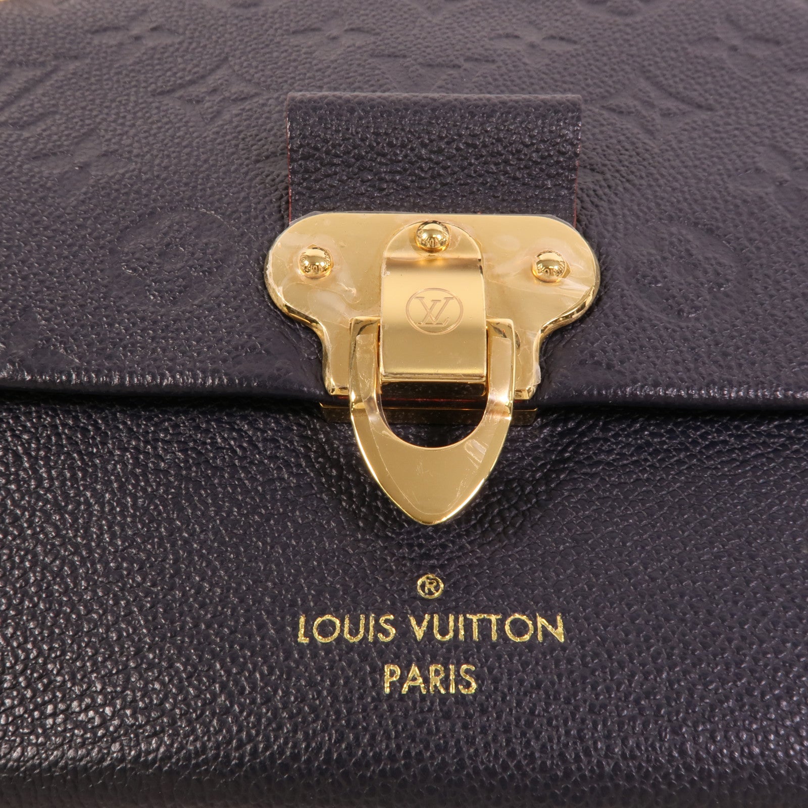 LOUIS VUITTON Monogram Boite Chapeau Souple金扣肩背袋棕色