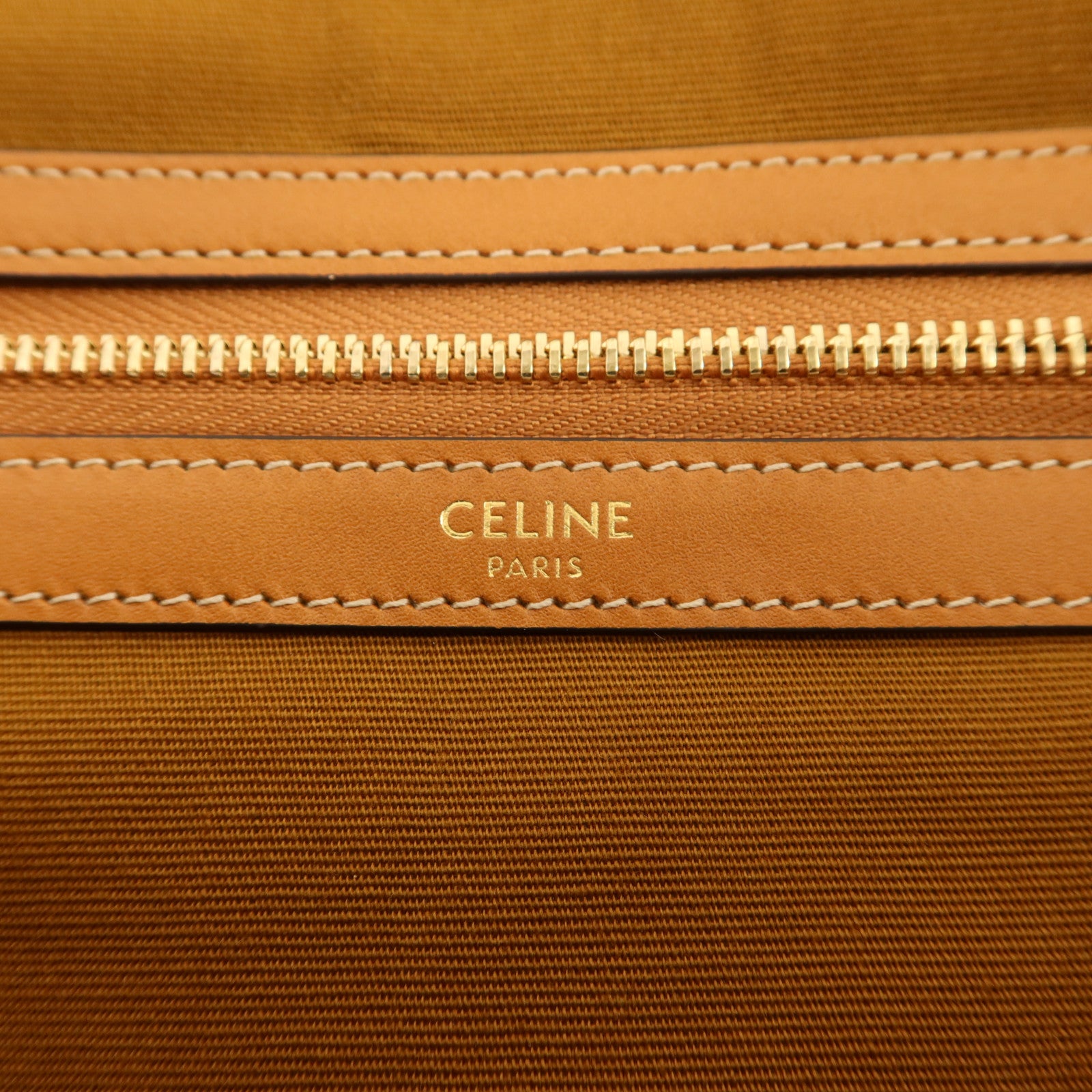 CELINE 塗層帆布Large Flat Shopper金扣手挽袋