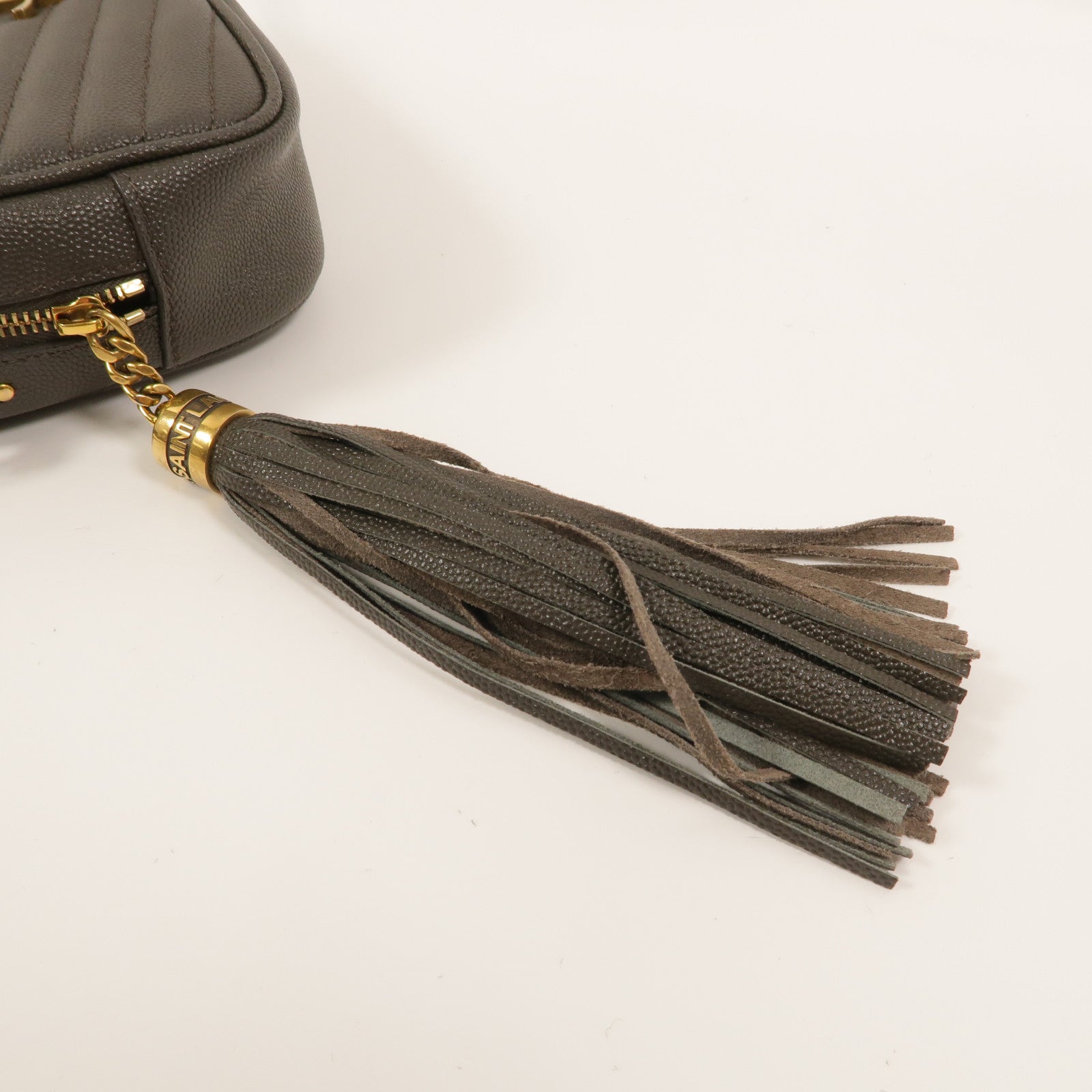 SAINT LAURENT 牛皮皮革Lou Mini Bag鏈帶肩背袋