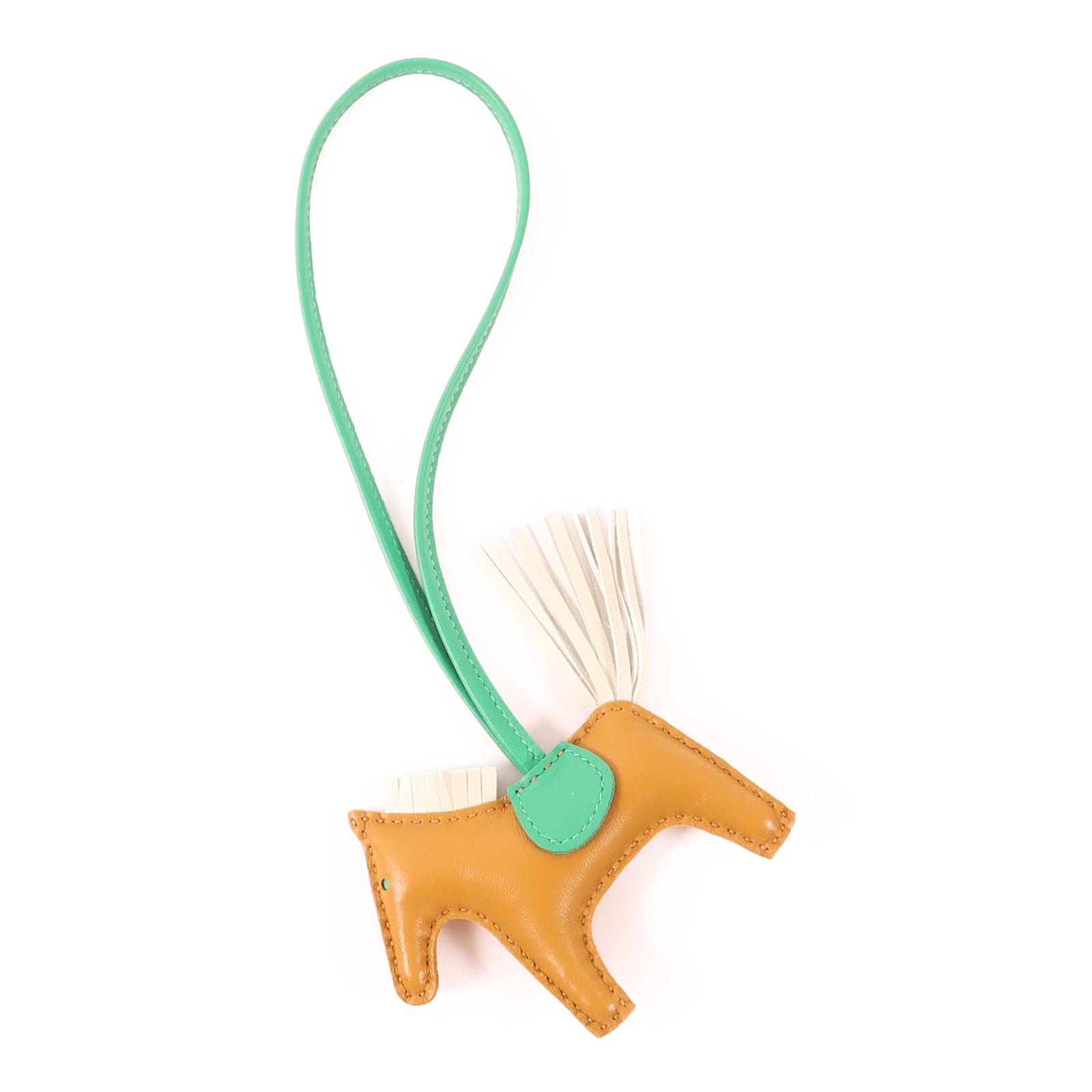 HERMES Swift皮革Rodeo PM掛飾2H Kraft