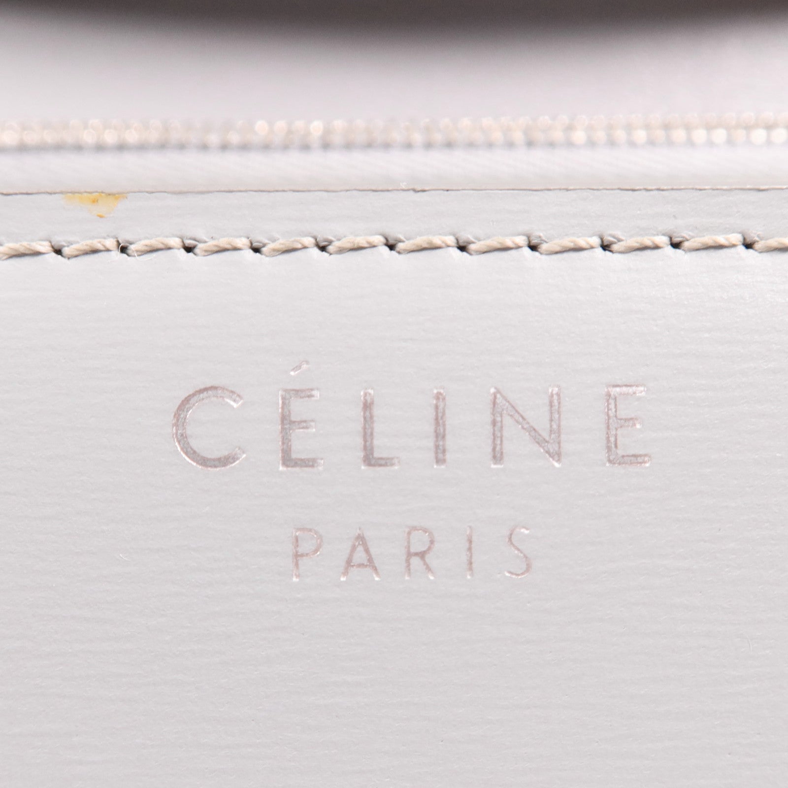 CELINE 牛皮皮革Classic Box銀扣肩背袋