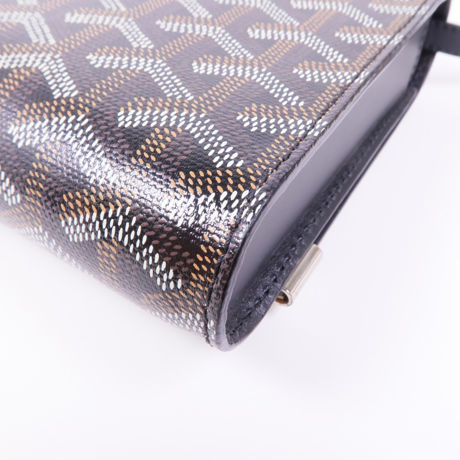 GOYARD SHW Monte Carlo Shoulder Bag Coated Canvas Black