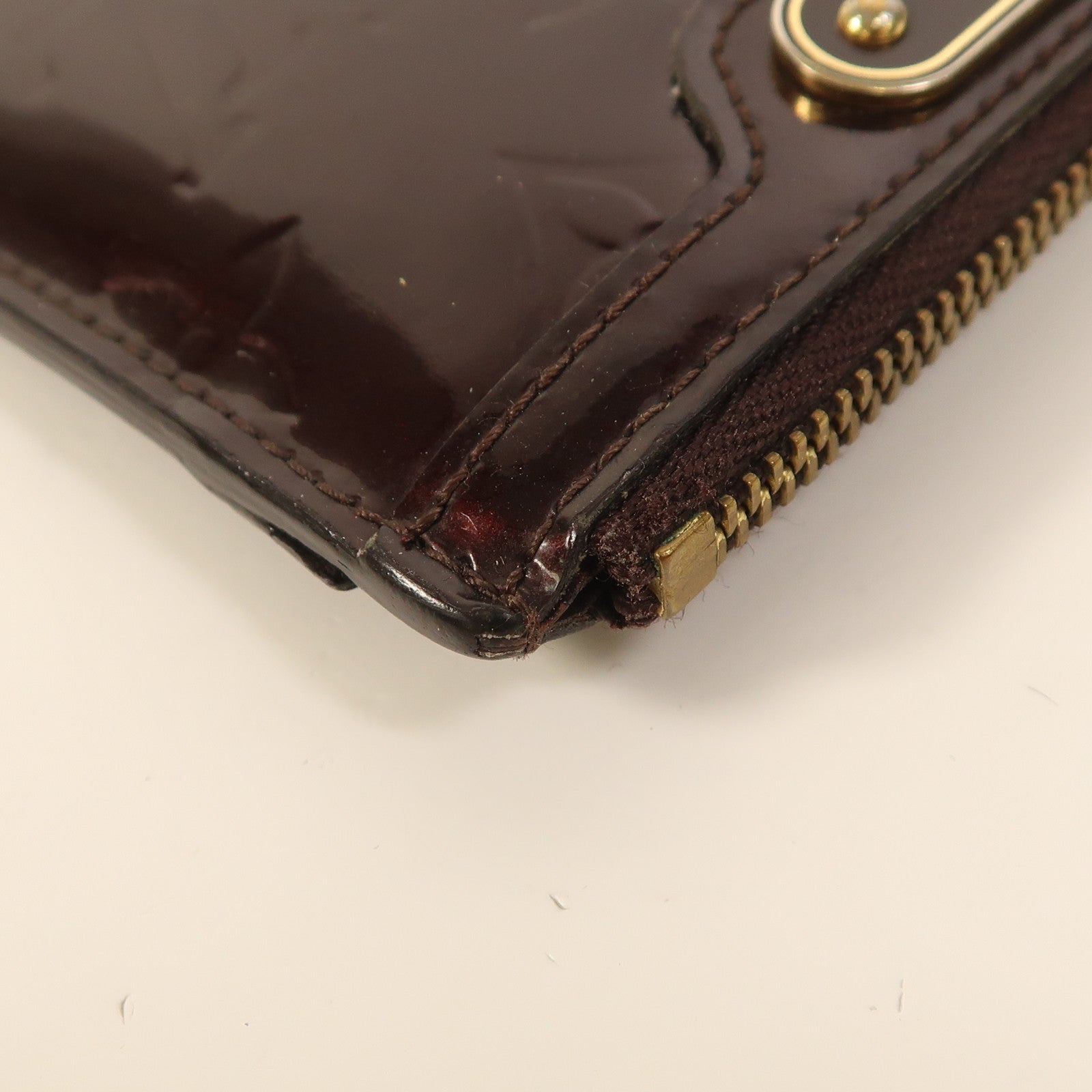 LOUIS VUITTON Monogram Vernis Coin Purse金扣零錢包