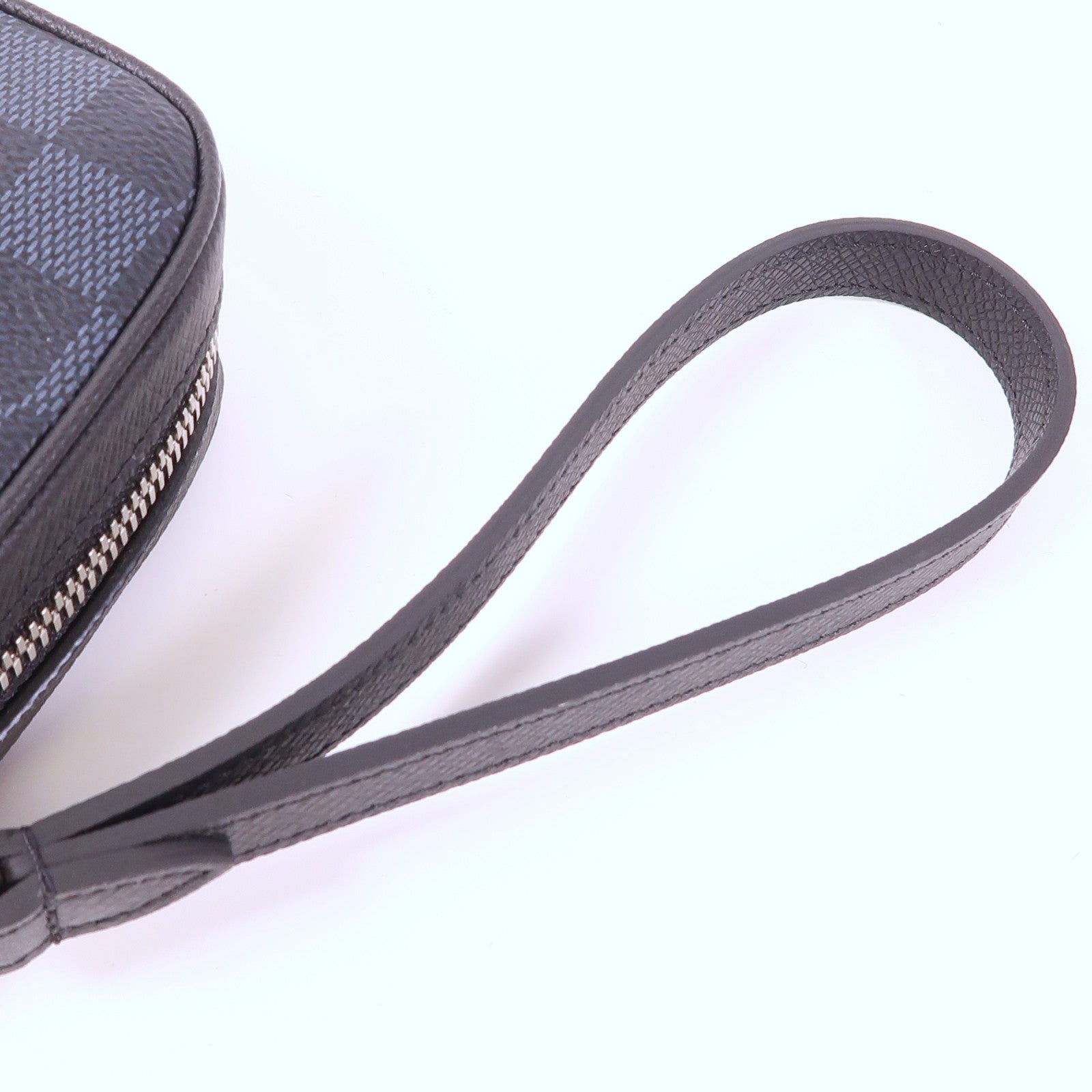 LOUIS VUITTON Damier Cobalt Zippy Soft銀扣手拿包