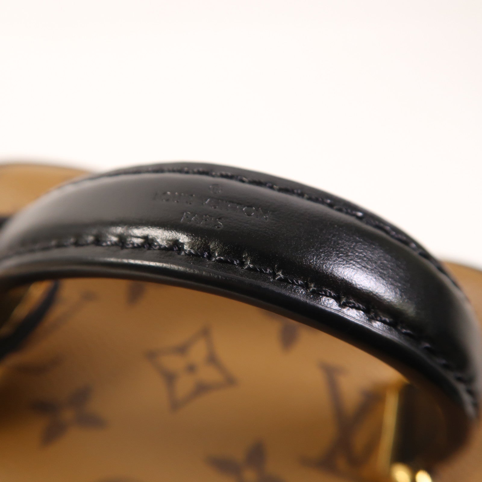 LOUIS VUITTON Monogram Reverse Vanity PM金扣手挽肩背兩用袋棕色