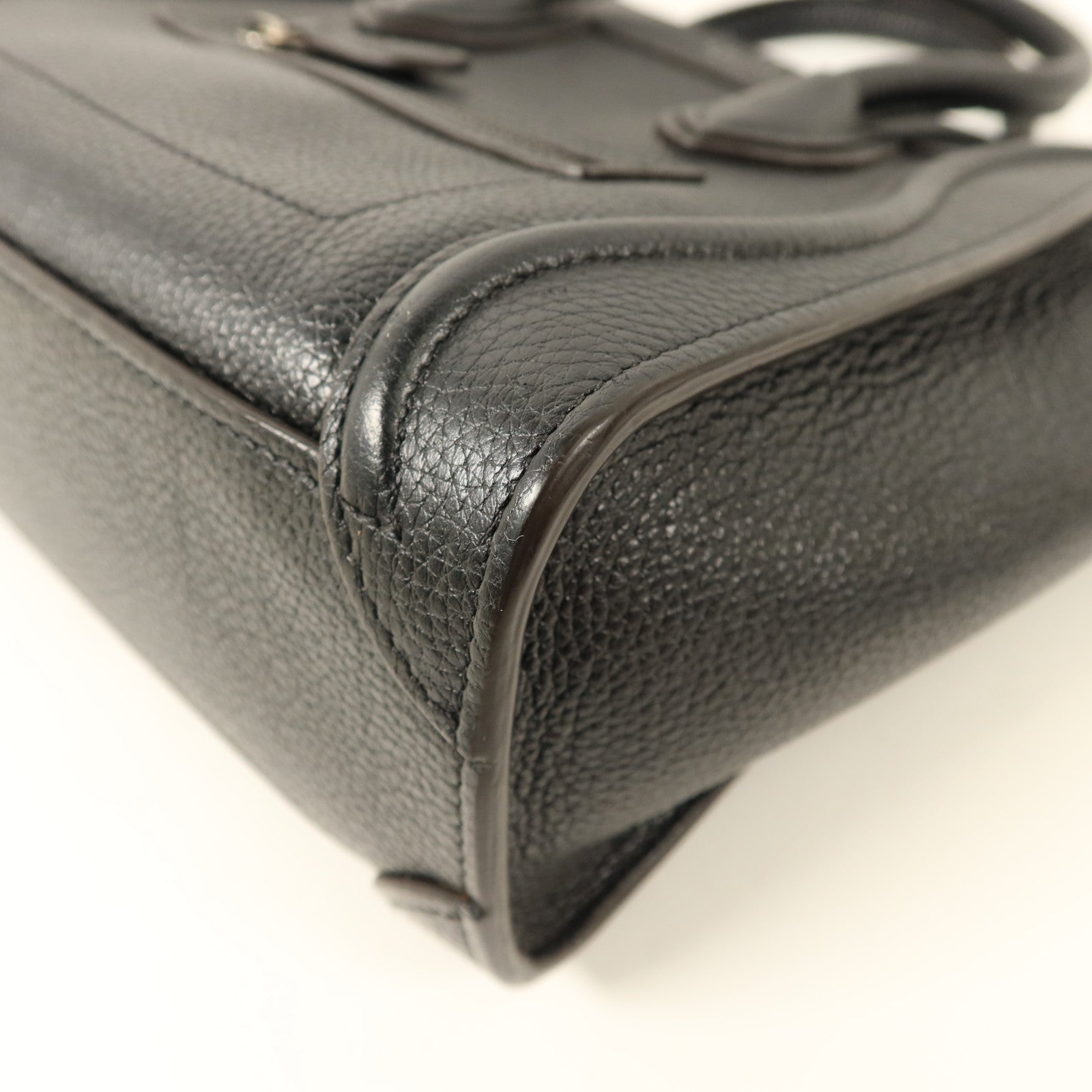 CELINE 牛皮皮革Nano Luggage銀扣手挽肩背兩用袋