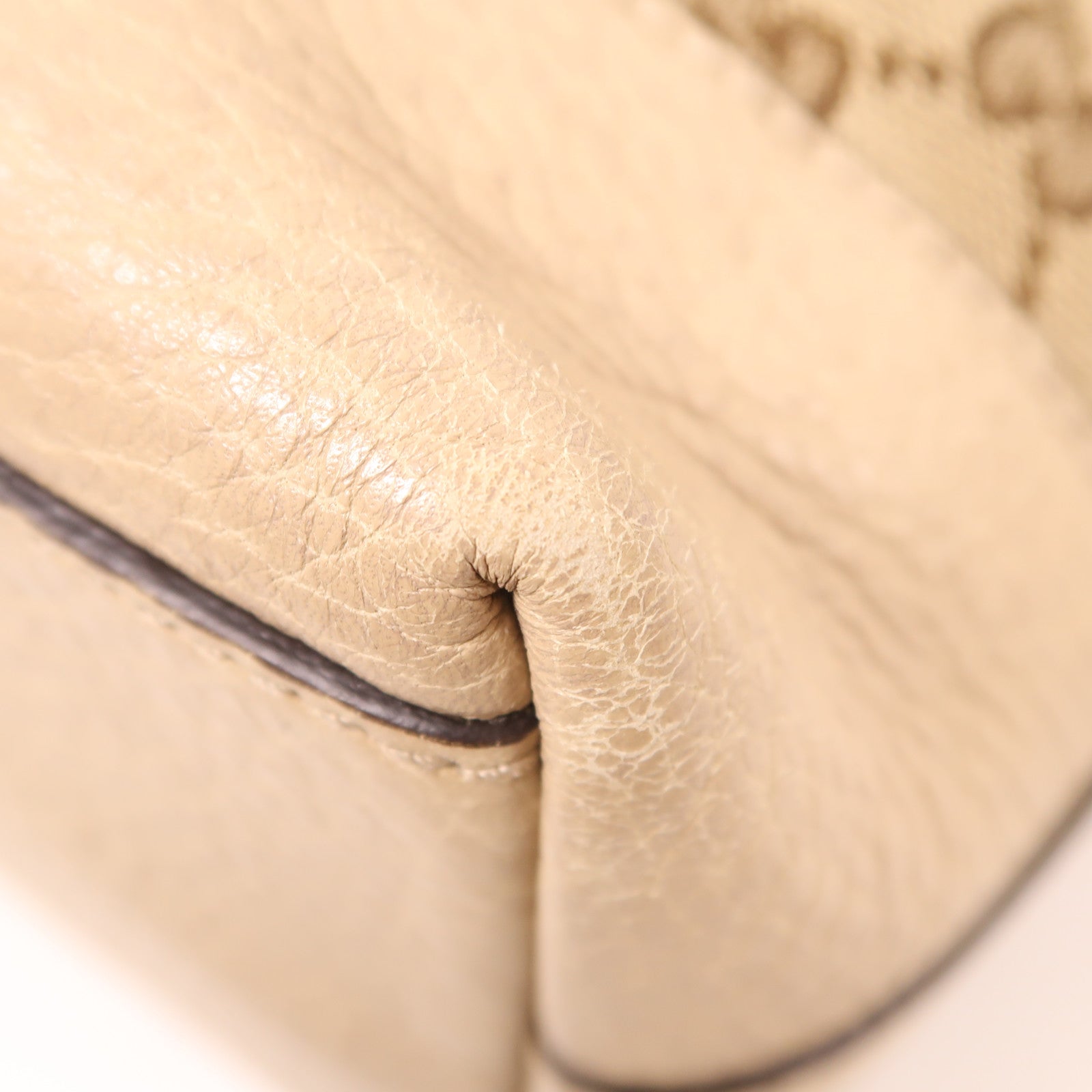 GUCCI 牛皮皮革/帆布2 Way Shoulder Bag金扣手挽肩背兩用袋