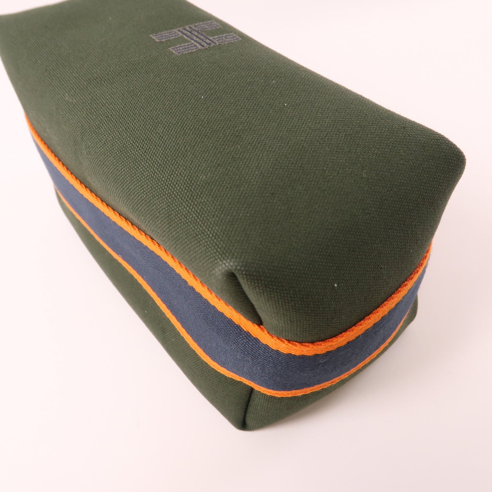 HERMES Toile H Bride a Brac銀扣手挽袋深綠色