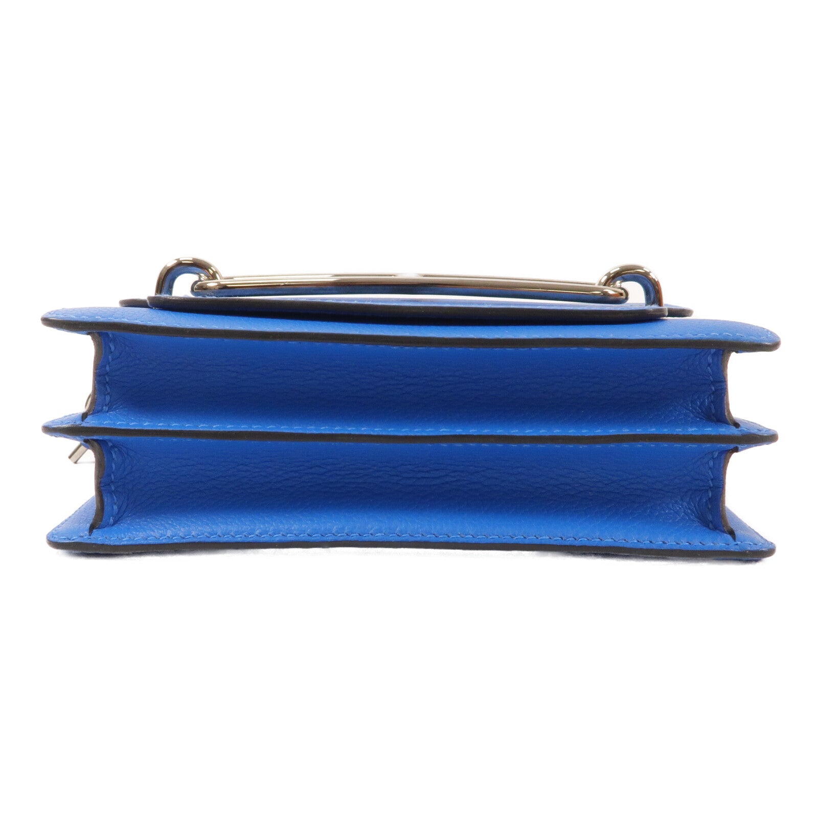 HERMES Evercolor皮革Roulis Mini肩背袋Bleu Hydra