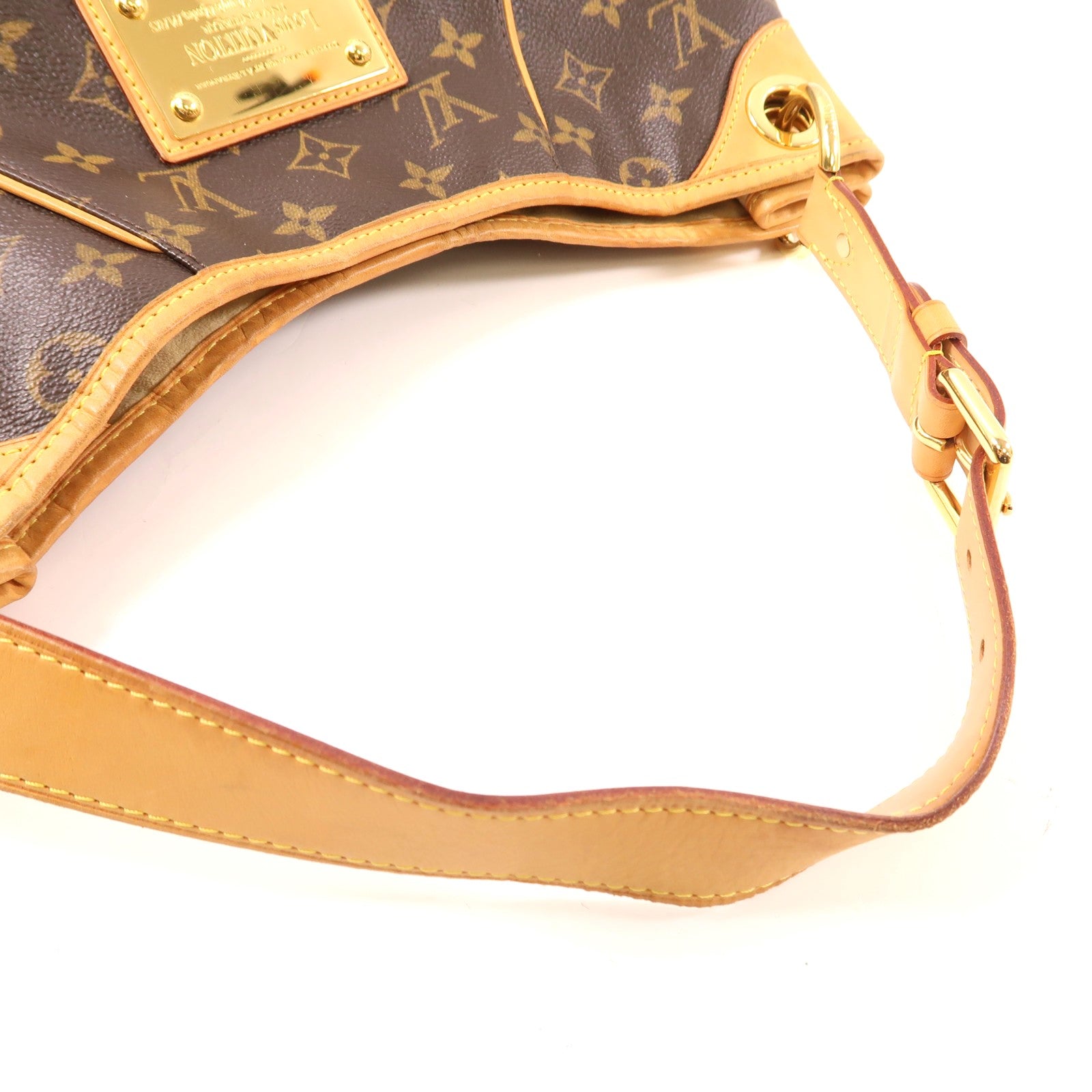LOUIS VUITTON Monogram Galliera PM金扣肩背袋棕色